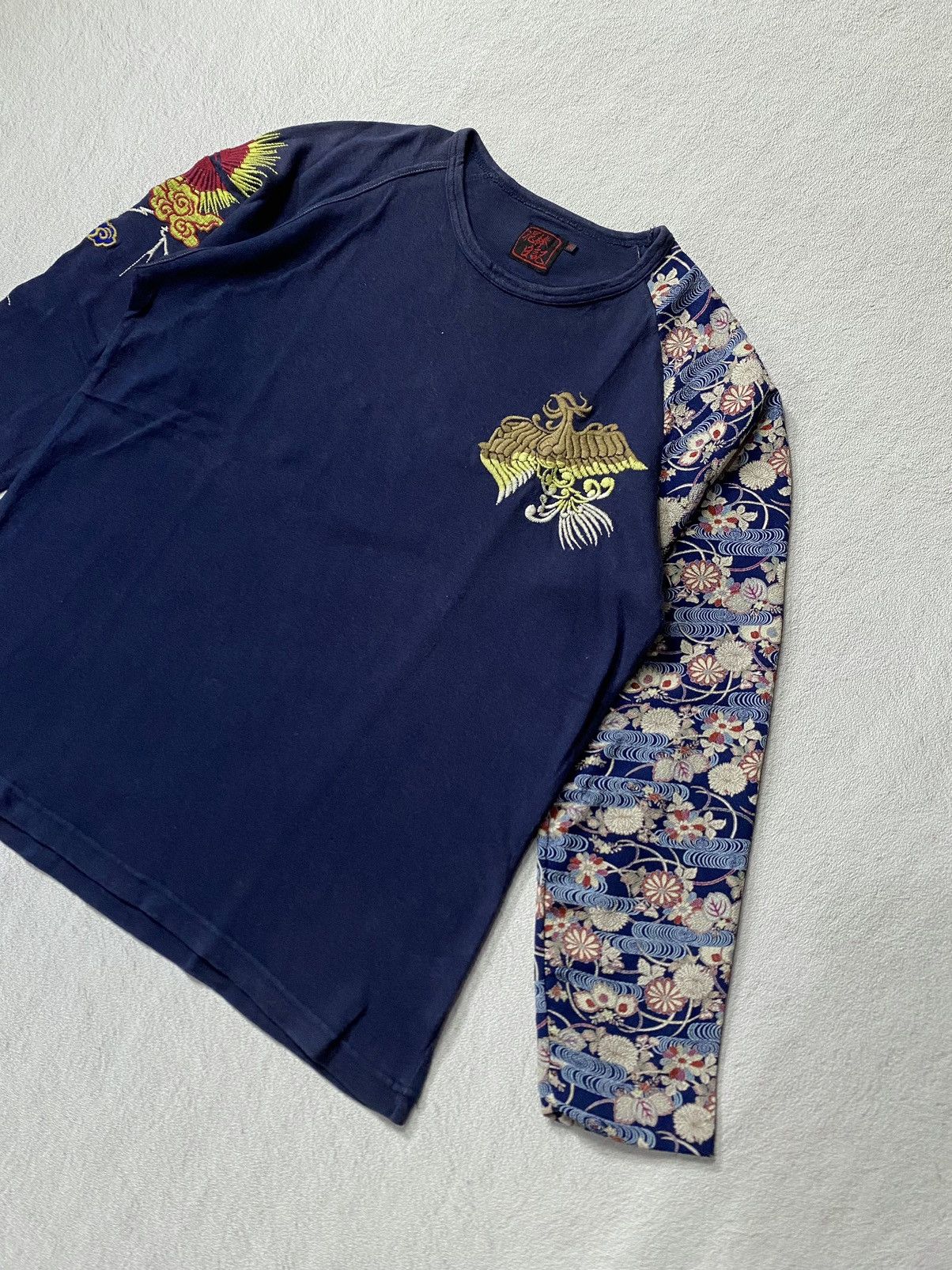 Karakuri Tamashii Japanes Sukajan Emboidery Long Sleeve Tee Size US L / EU 52-54 / 3 - 3 Thumbnail