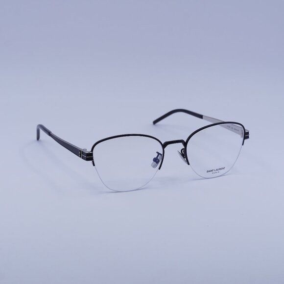 Saint Laurent Paris Saint Laurent SL M64 002 Eyeglasses Black/Silver 52mm Size ONE SIZE - 1 Thumbnail