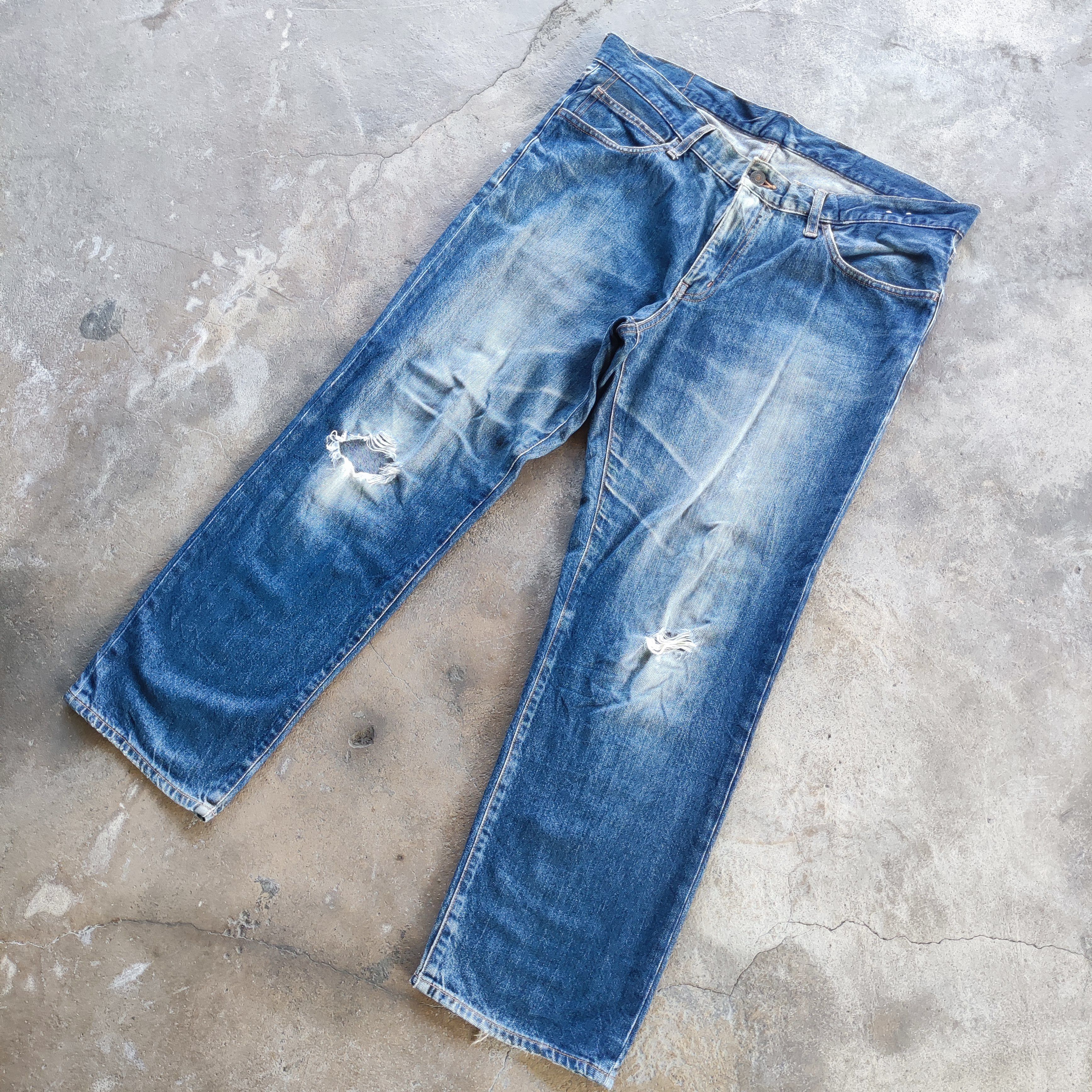 Japanese Brand Vintage Japanese Brand Buggy Jeans Distressed Faded Jeans Size US 39 - 2 Thumbnail