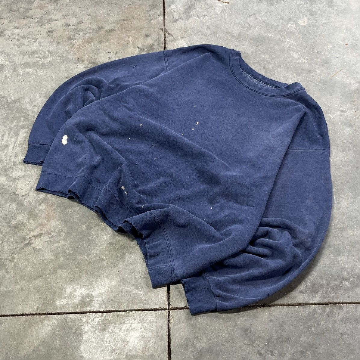 Vintage Vintage Thrashed Crewneck Sweatshirt Blank Boxy Fit 2000s Size US M / EU 48-50 / 2 - 2 Thumbnail