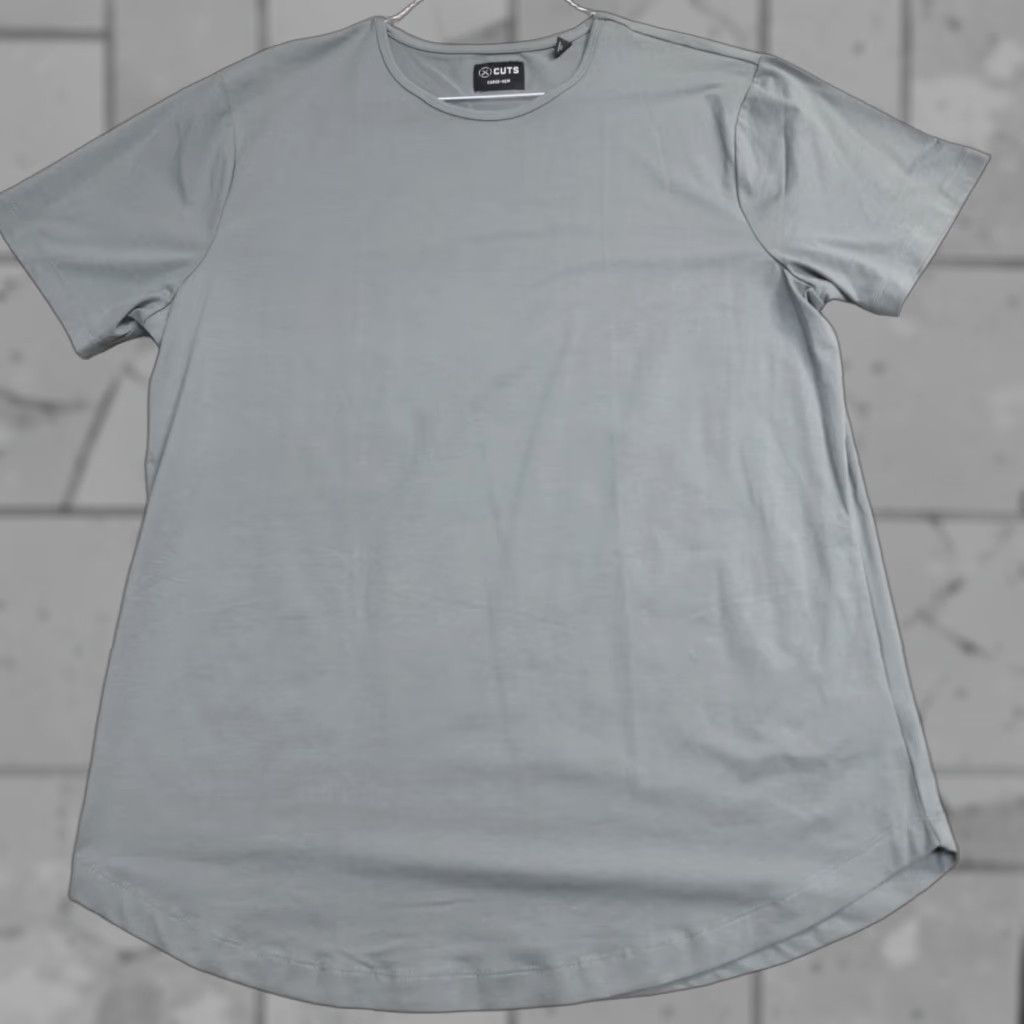 Cuts VINTAGE Cuts Shirt 2XL Blue Curved Hemline Crew Neck Cotton Polyester Spandex Jersey Men T-Shirt Graphic Print Size US XXL / EU 58 / 5 - 1 Thumbnail