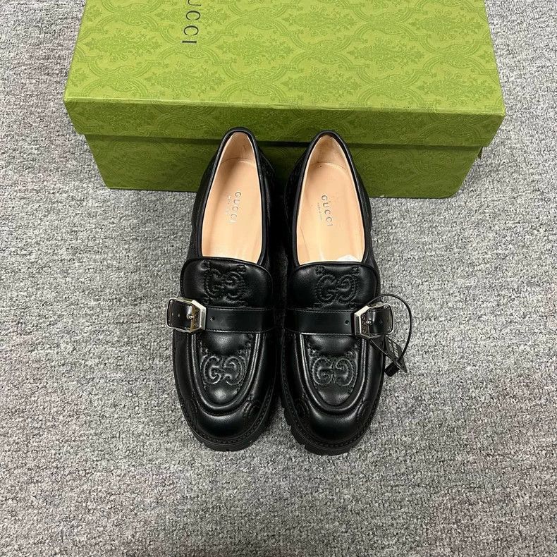 Gucci Gucci Black Platform Loafers with Logo-2506 Size US 7 / EU 40 - 3 Thumbnail