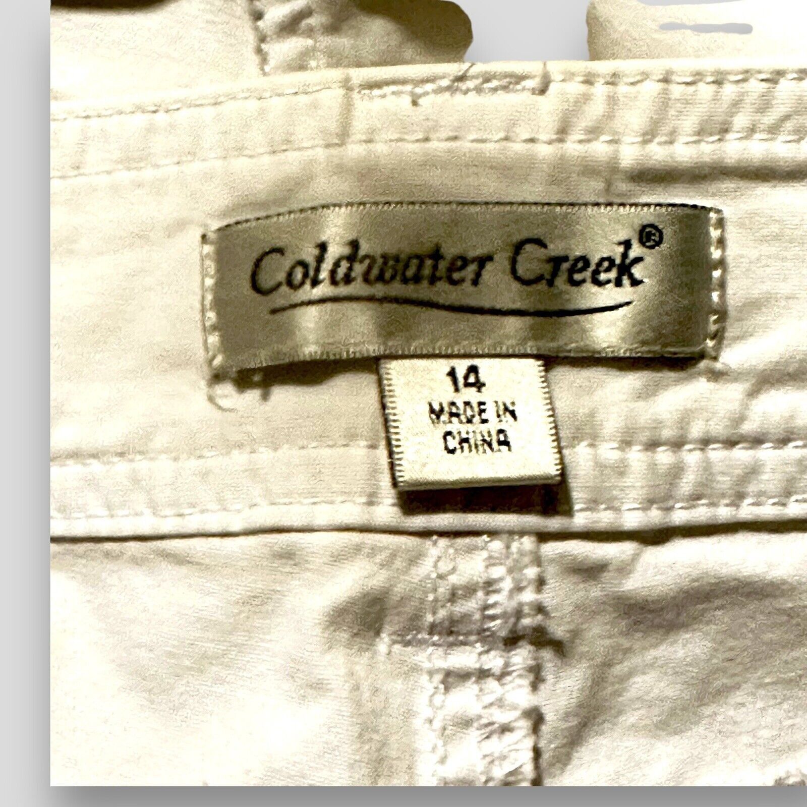 Coldwater Creek Coldwater Creek Ladies 14 White Capri Cotton/Spandex Lightwe Size 36" / US 14 / IT 50 - 8 Thumbnail