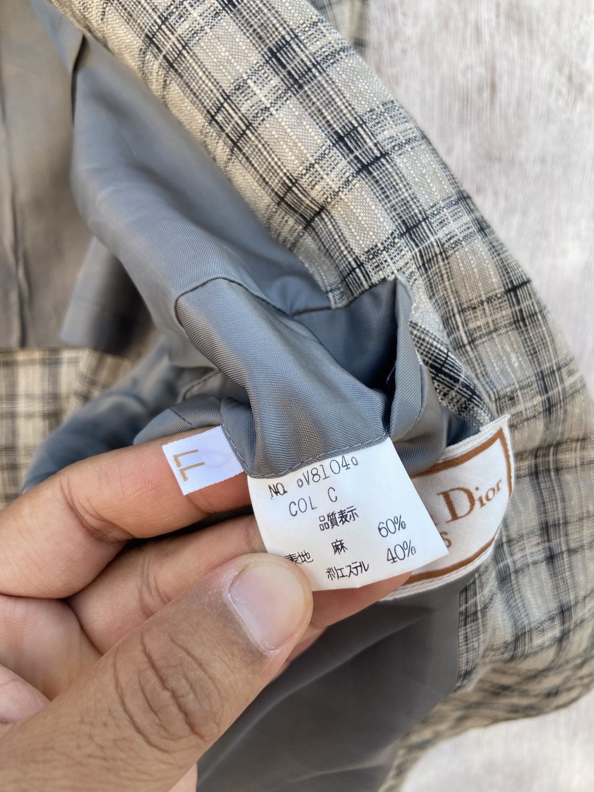 Christian Dior Monsieur CHRISTIAN DIOR CHECKERED BLAZER Size 44L - 6 Thumbnail