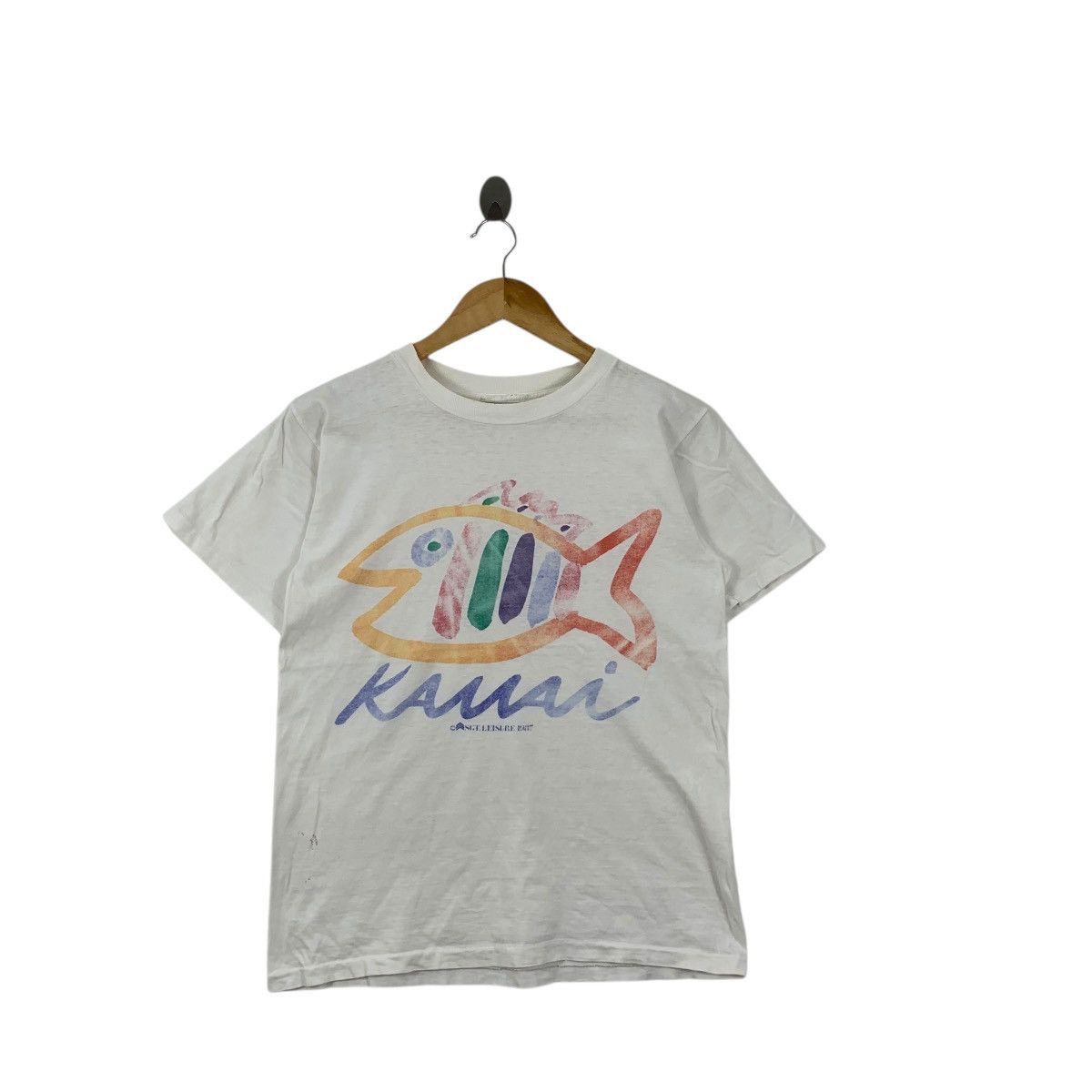 Vintage Vintage 1987 HAWAII KAUAI ISLAND Sgt. Leisure Fish Tee Size S / US 4 / IT 40 - 3 Thumbnail
