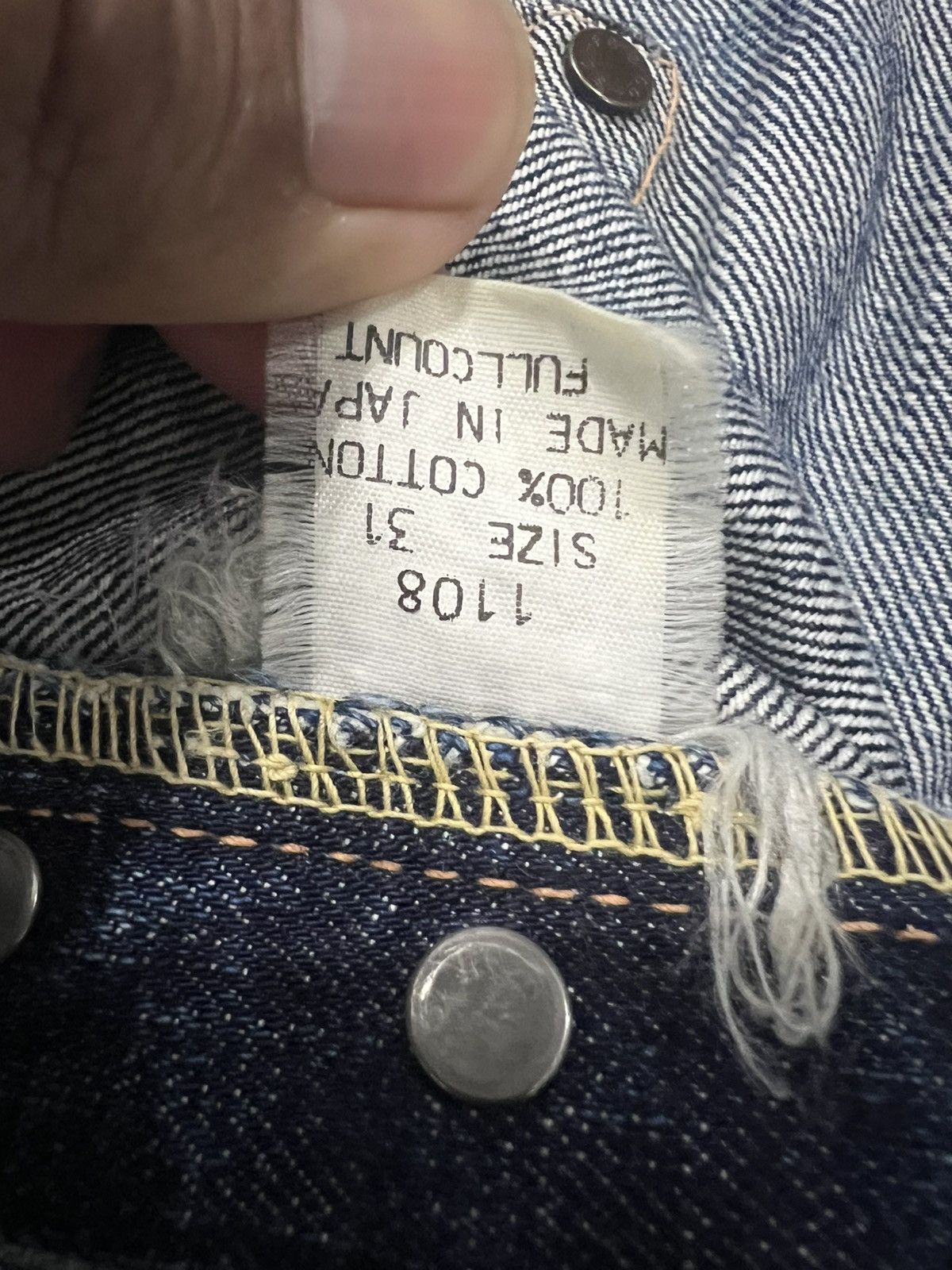 Full Count & Co. Vintage Full Count & Co Selvedge Full Print Denim Size US 30 / EU 46 - 8 Thumbnail