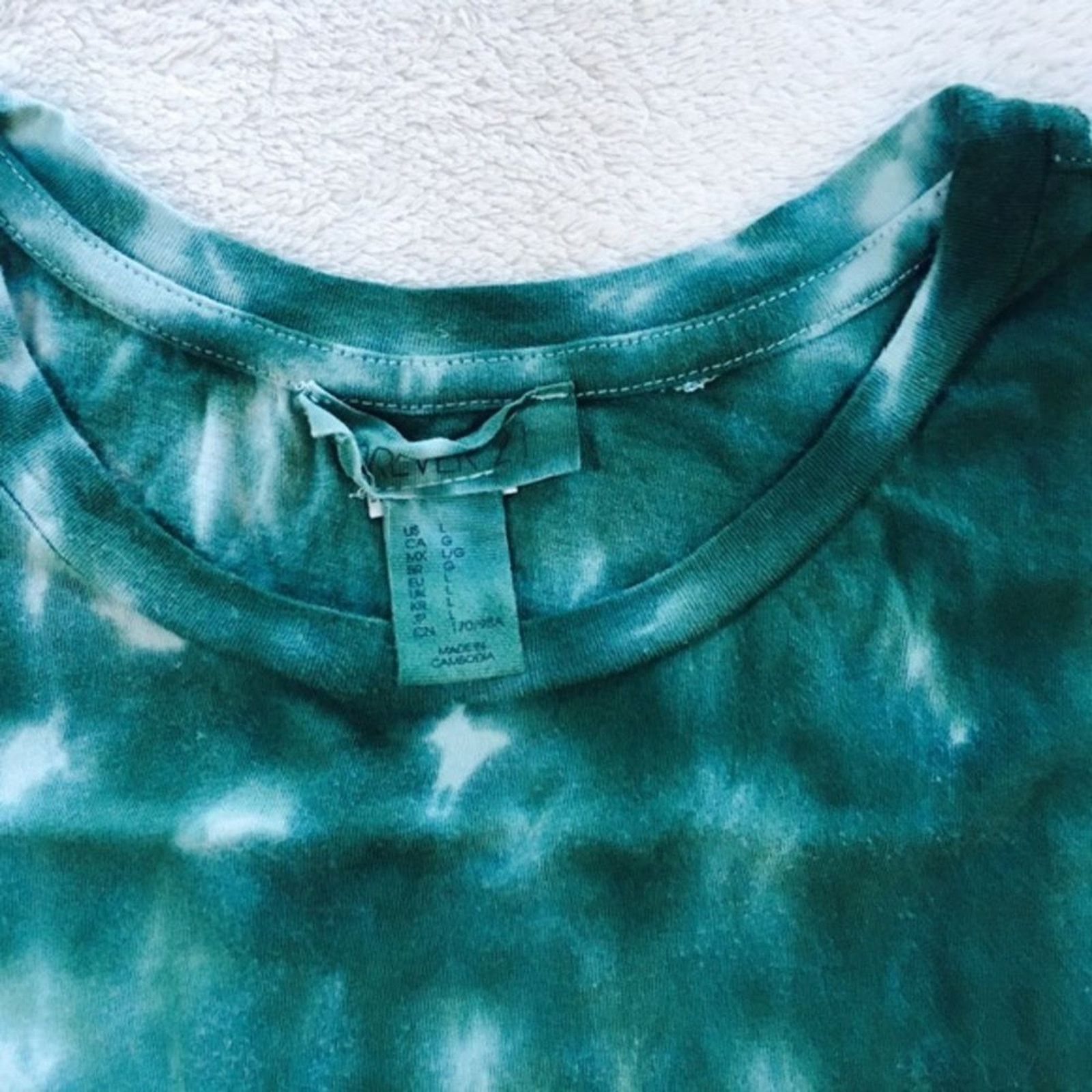 Forever 21 Forever 21 Green and Blue Tie-Dye Tank Top | Sz L Size L / US 10 / IT 46 - 3 Thumbnail