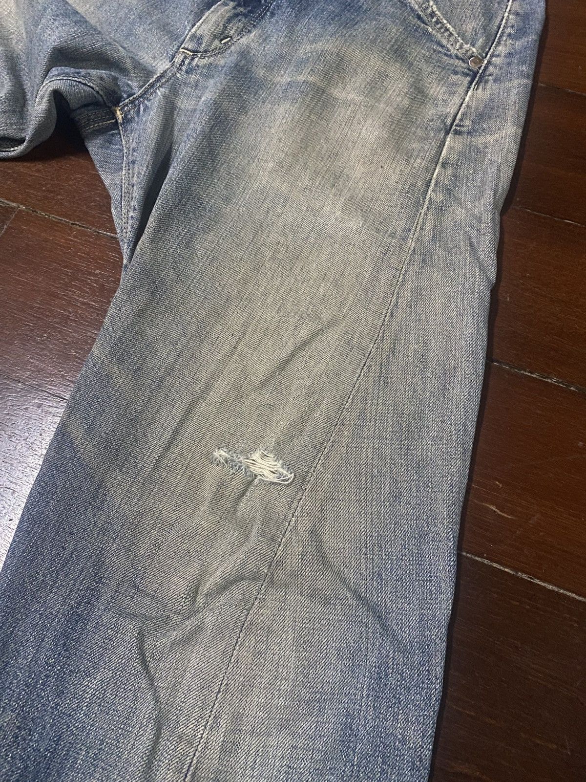 Lee Repro Vintage 50s Lee Jeans Sanforized mud wash distressed Size US 33 - 11 Thumbnail
