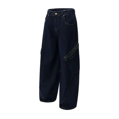 VIBE Men's loose wide-leg scimitar jeans with patch pockets Size US 34 / EU 50 - 2 Thumbnail
