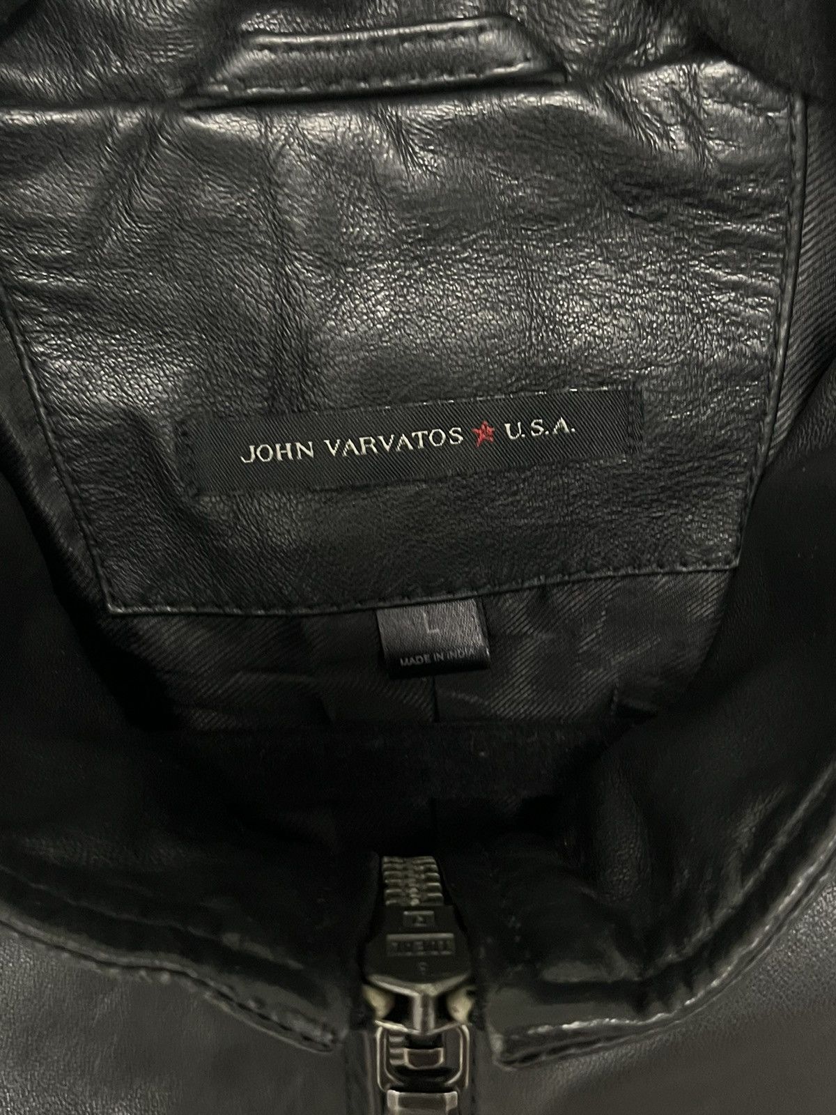 John Varvatos Slim Fit Leather Jacket. Large Size US L / EU 52-54 / 3 - 12 Thumbnail