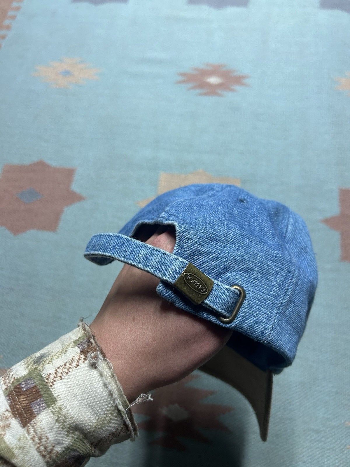 Vintage Vintage hat Vermont denim embroidered suede bill adjustable Size ONE SIZE - 5 Thumbnail