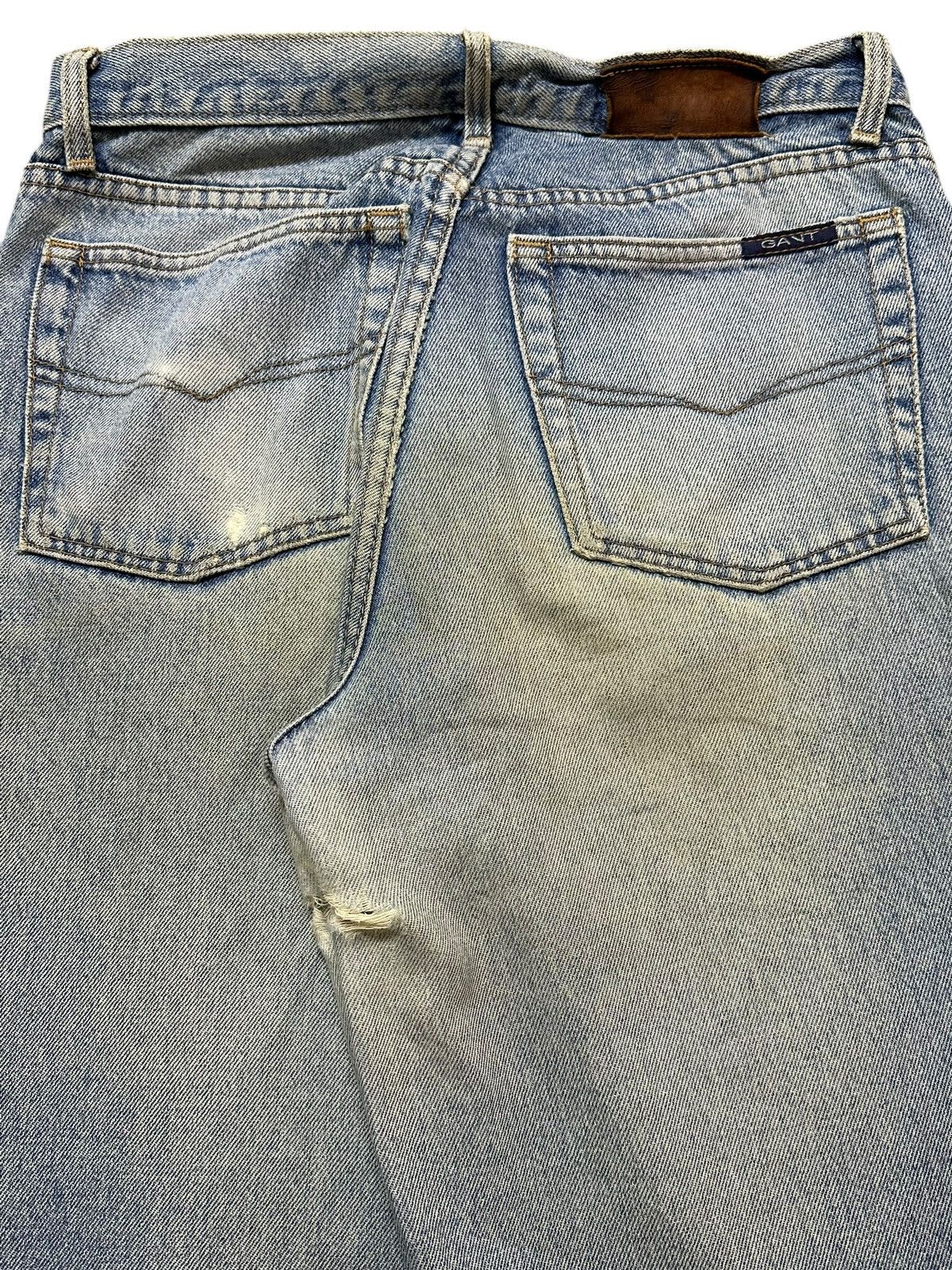 Gant Vintage Japanese Brand Blue Faded Wash Style Distress Jeans Size US 30 / EU 46 - 6 Thumbnail