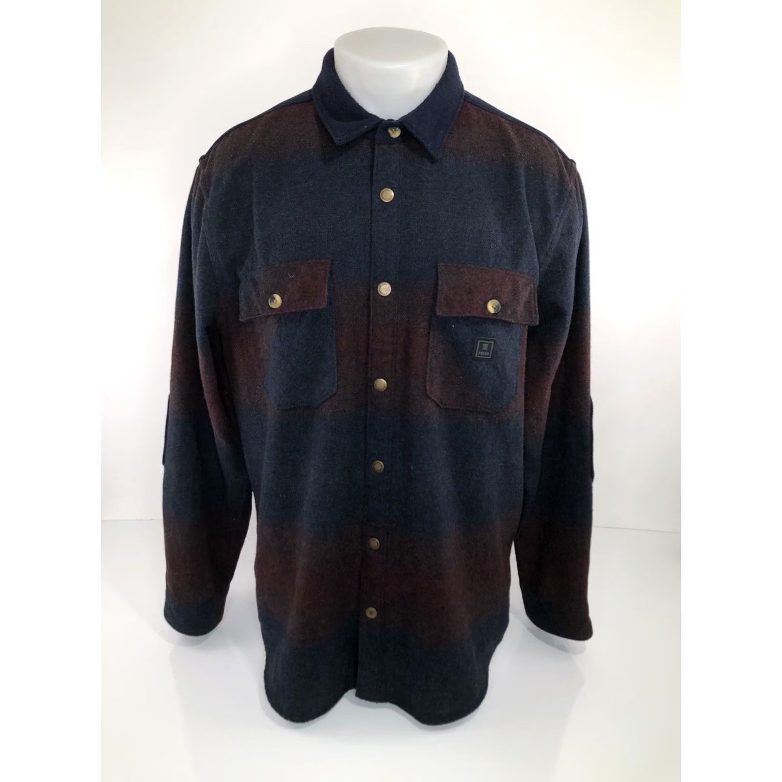 Roark Roark Heavy Duty WOOL BLEND Snap ELBOW PATCH Flannel XL Shirt - Jacket Size Size US XL / EU 56 / 4 - 2 Thumbnail