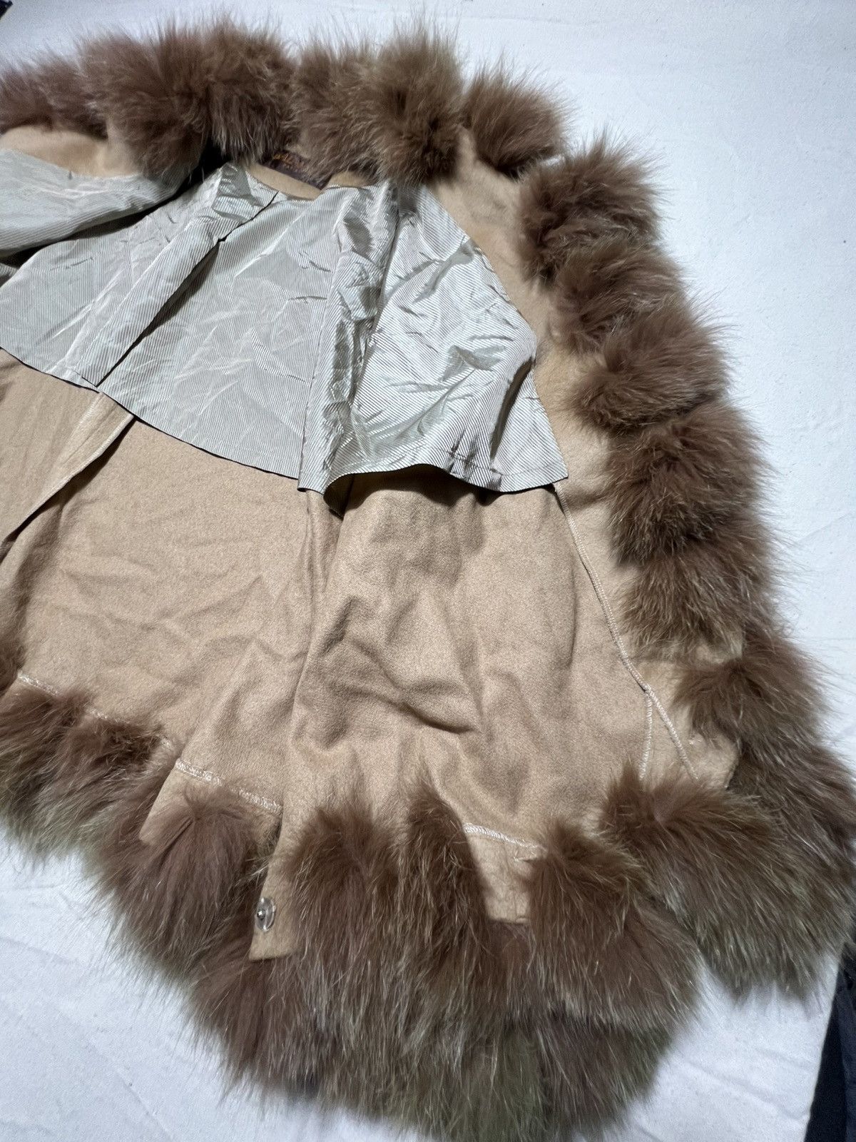Balmain BALMAIN camel-colored poncho Size ONE SIZE - 5 Thumbnail
