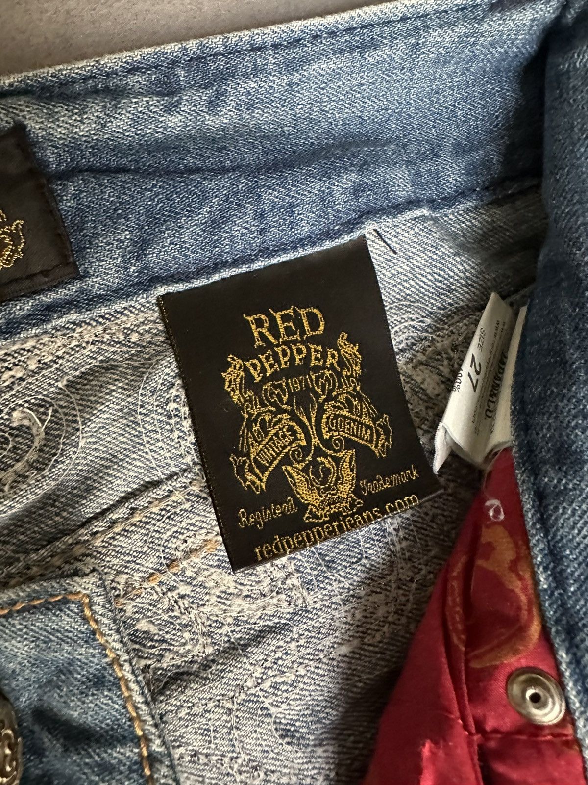 Japanese Brand Red Pepper Japan Denim Low Rise Size US 30 / EU 46 - 20 Thumbnail