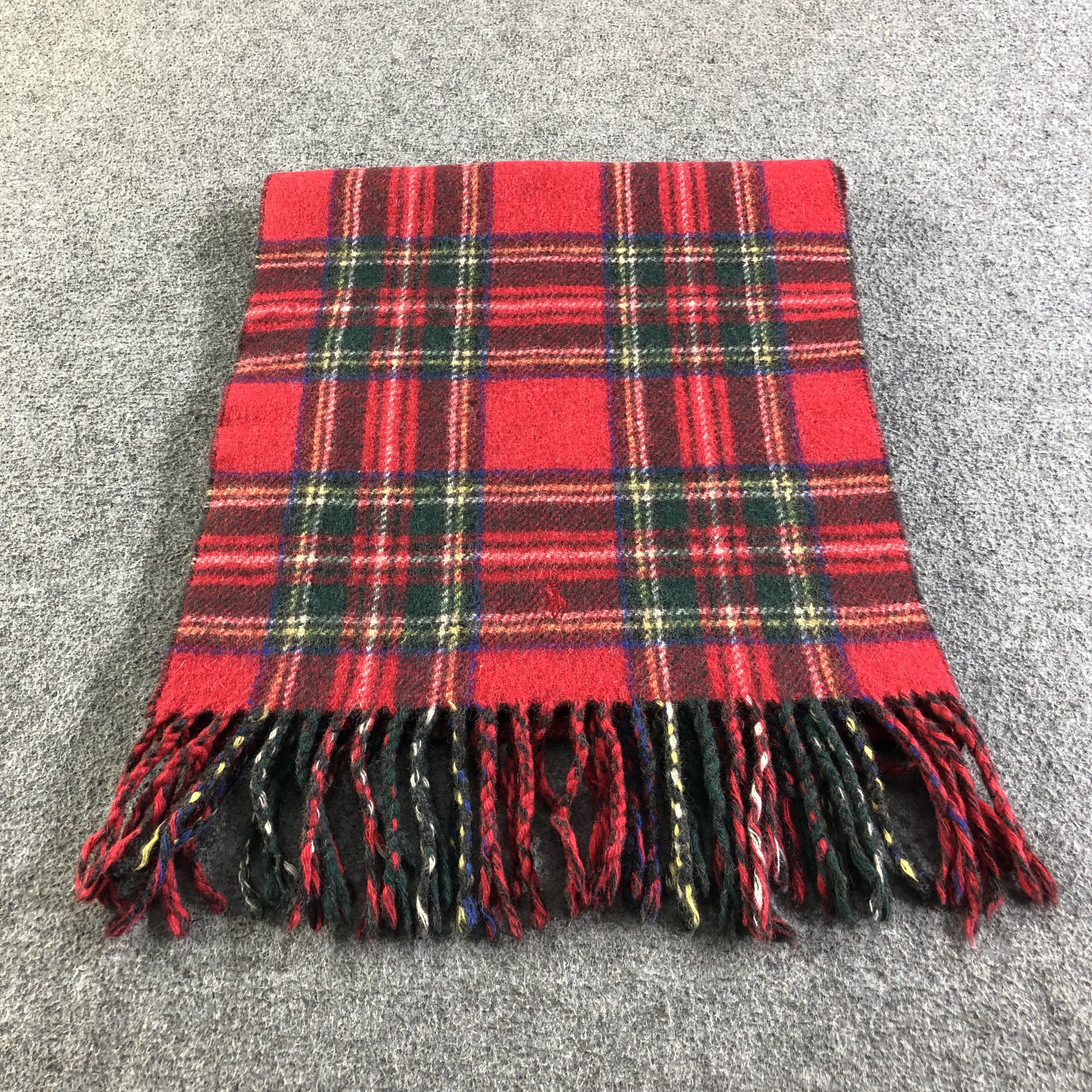 Polo Ralph Lauren Polo Ralph Lauren Tartan Wool Scarf Muffler Neckwear V2105 Size ONE SIZE - 3 Thumbnail