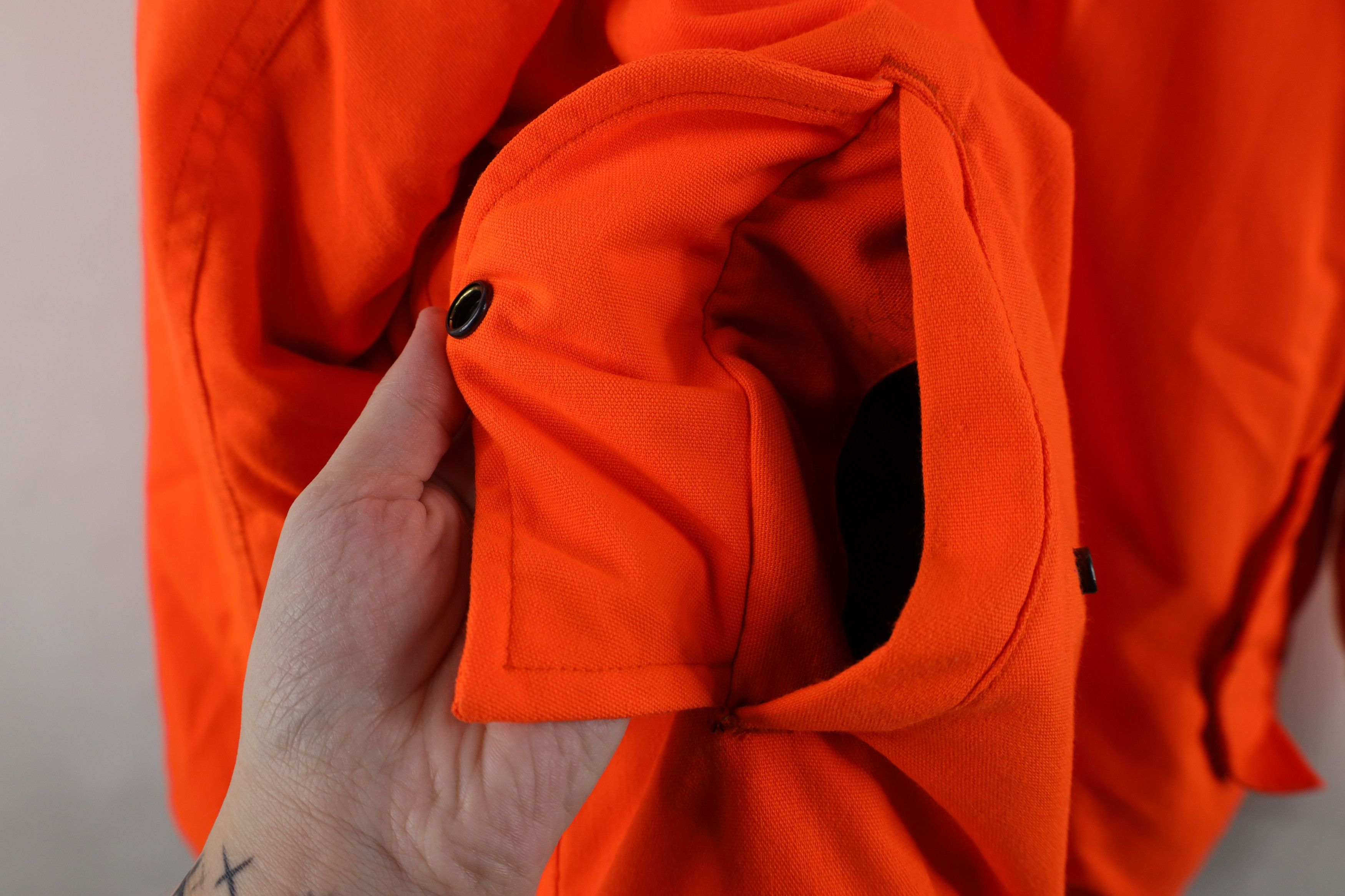 Vintage 90s Abrams Towing Quilted Bomber Jacket Blaze Orange