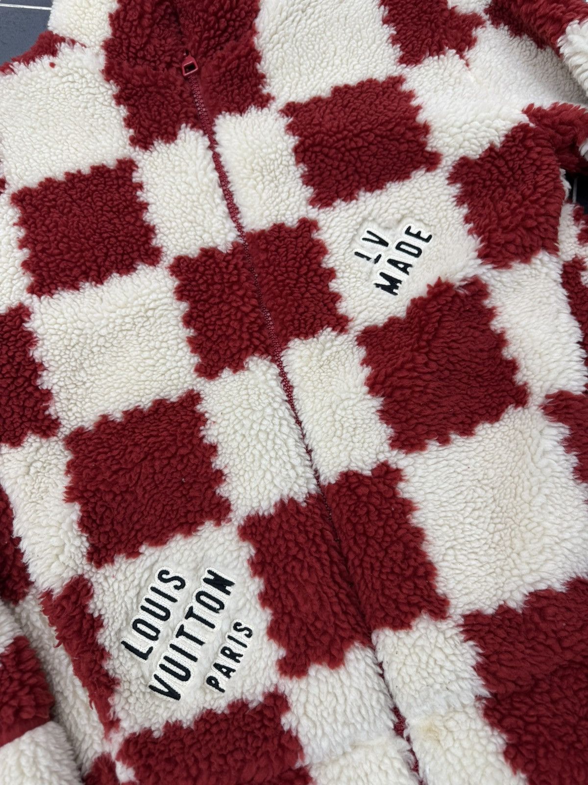 Louis Vuitton × Nigo Louis Vuitton x Nigo Jacquard Damier Fleece sherpa Size US M / EU 48-50 / 2 - 2 Thumbnail