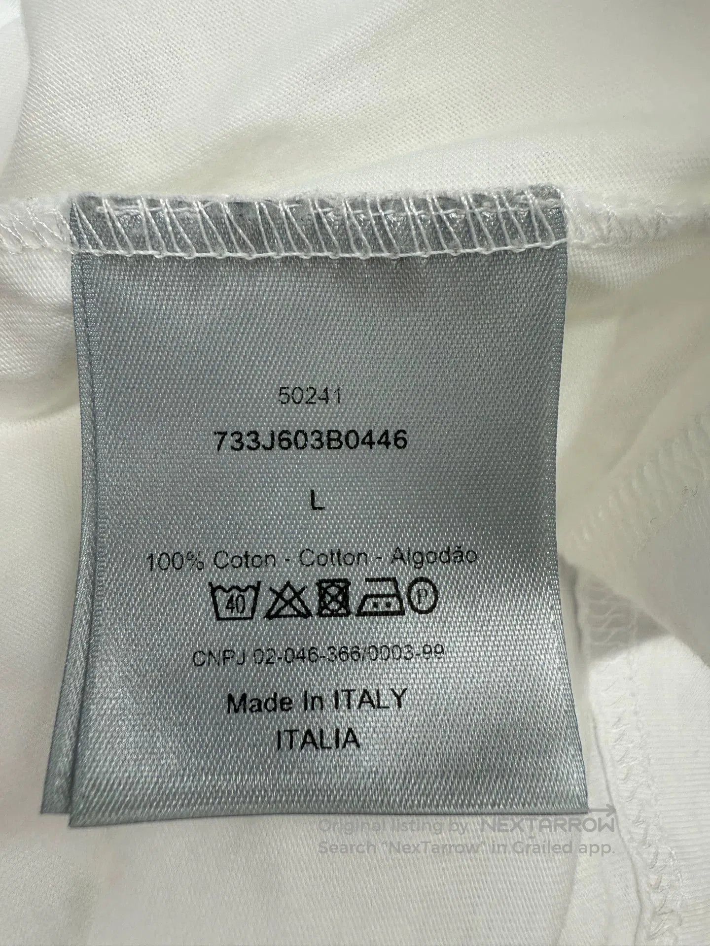 Dior dior pure white short sleeve t-shirt. Size US L / EU 52-54 / 3 - 4 Thumbnail