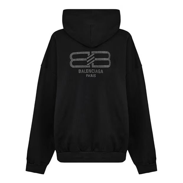 Balenciaga o1g2r1mq0924 Oversized Hoodies in Black Size S / US 4 / IT 40 - 2 Thumbnail