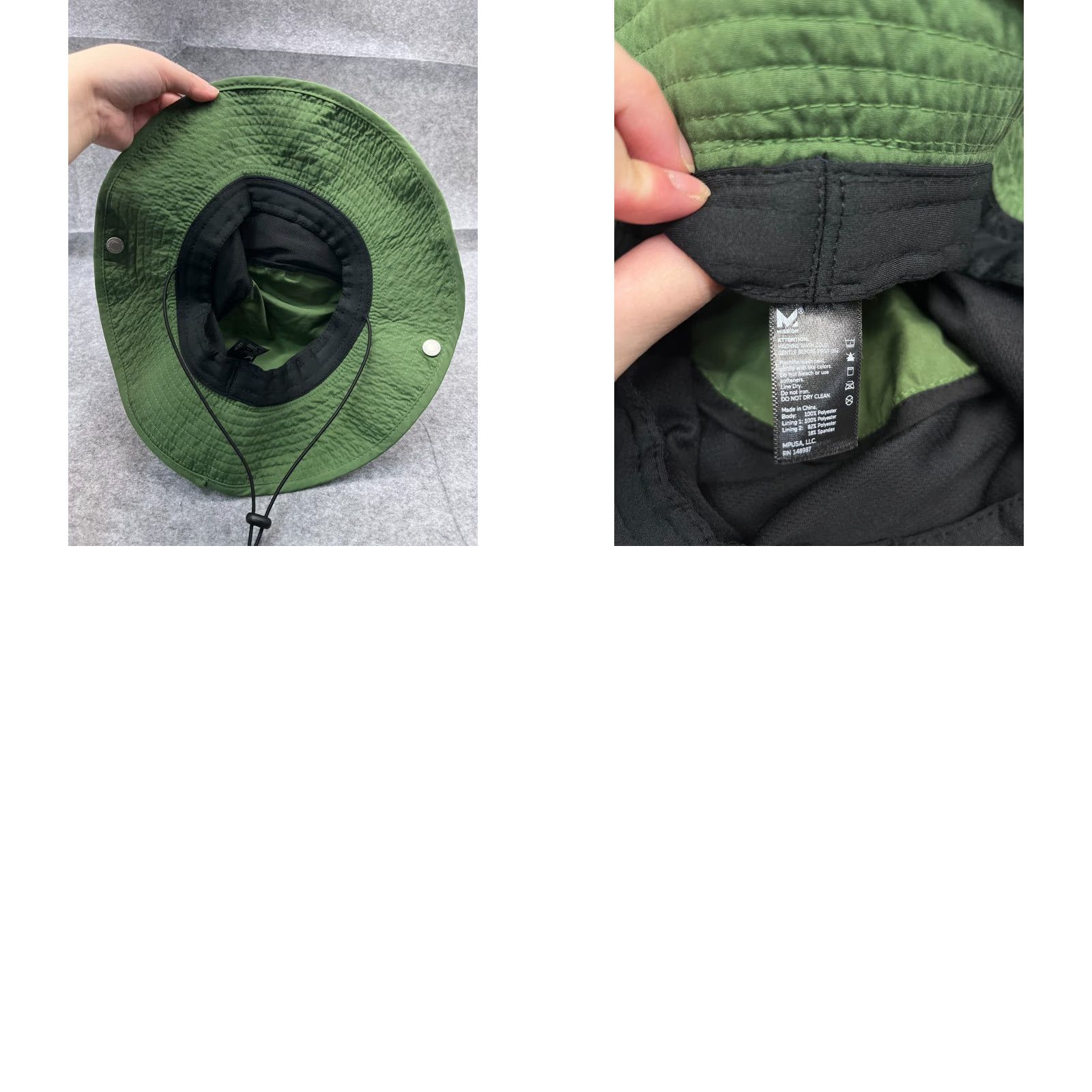 Commission Mission Hat Adult One Size Green Polyester Spandex Bucket Hat Outdoor Hike Camp Travel Casual Workwear Men Mens Size ONE SIZE - 9 Thumbnail