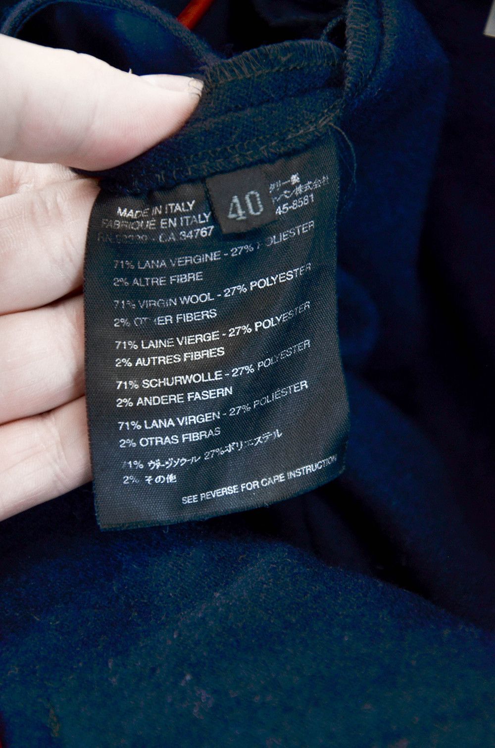 Prada Prada Navy Virgin Wool Pants – Made in Italy – Size 40 Size 27" / US 4 / IT 40 - 12 Thumbnail