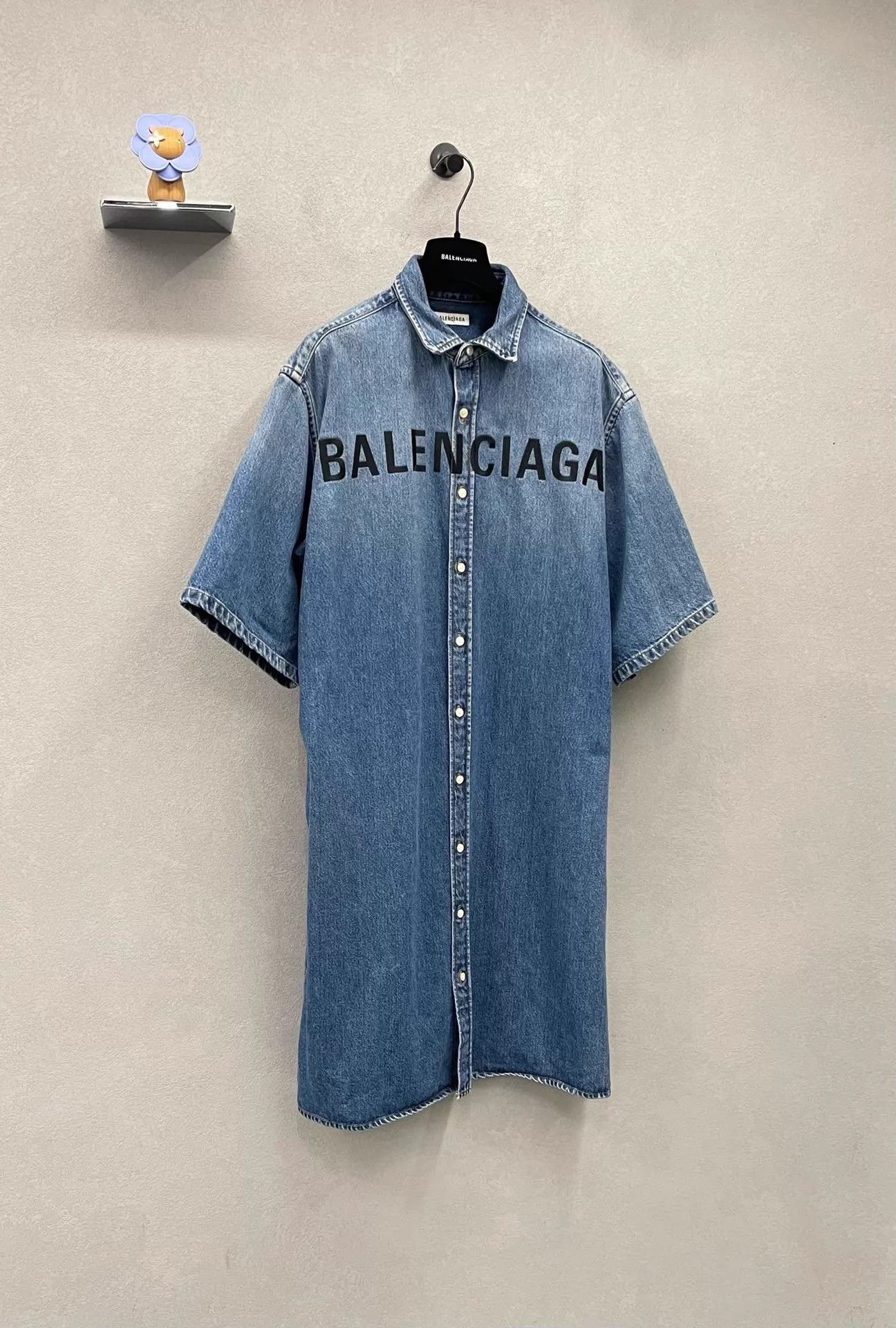 Balenciaga BALENCIAGA Blue Denim Shirt Jacket Vintage Logo Size S / US 4 / IT 40 - 3 Thumbnail