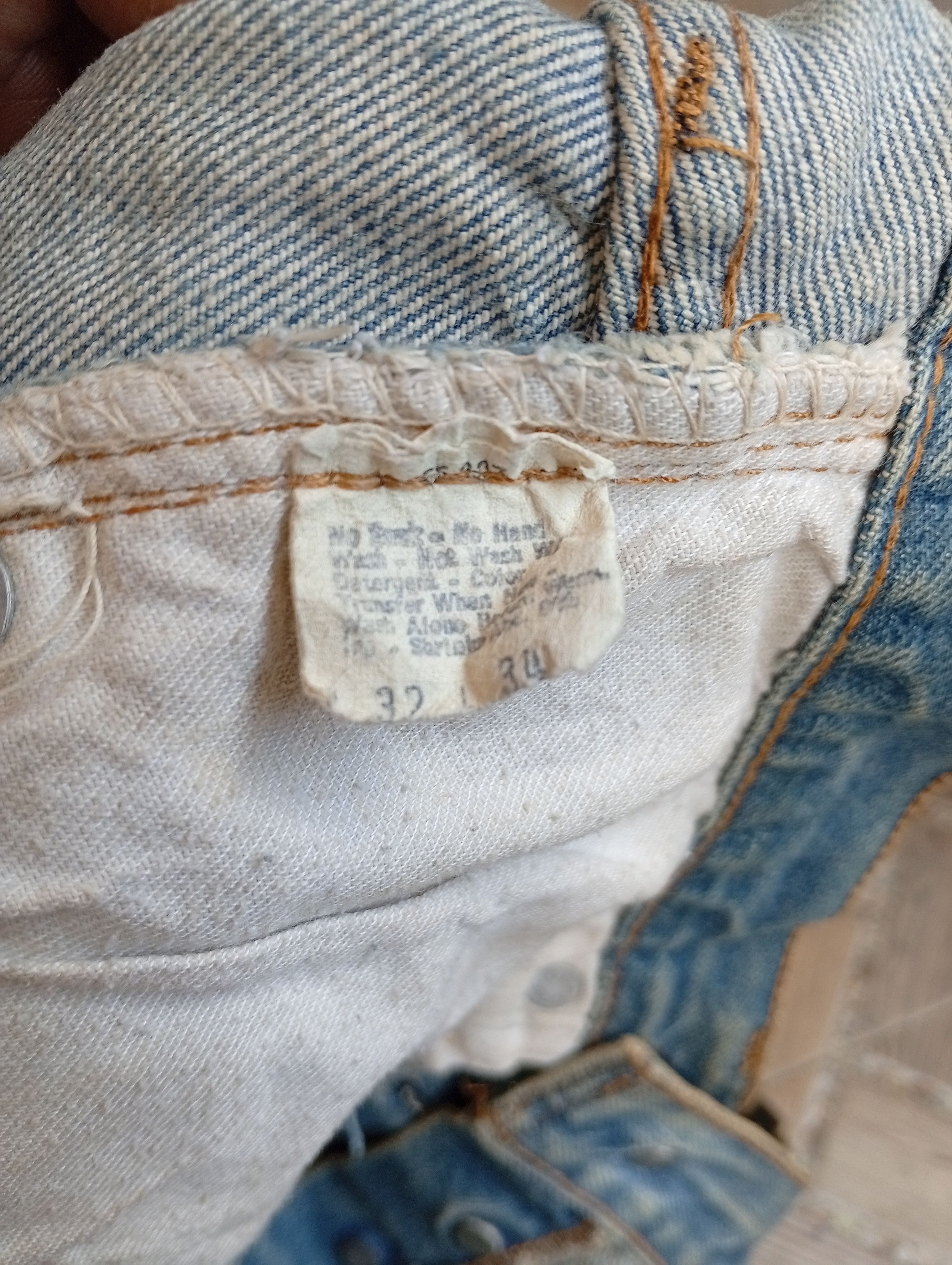 Levi's Vintage Clothing VTG 70's distressed Levi's 501 rendim Size US 31 - 5 Thumbnail