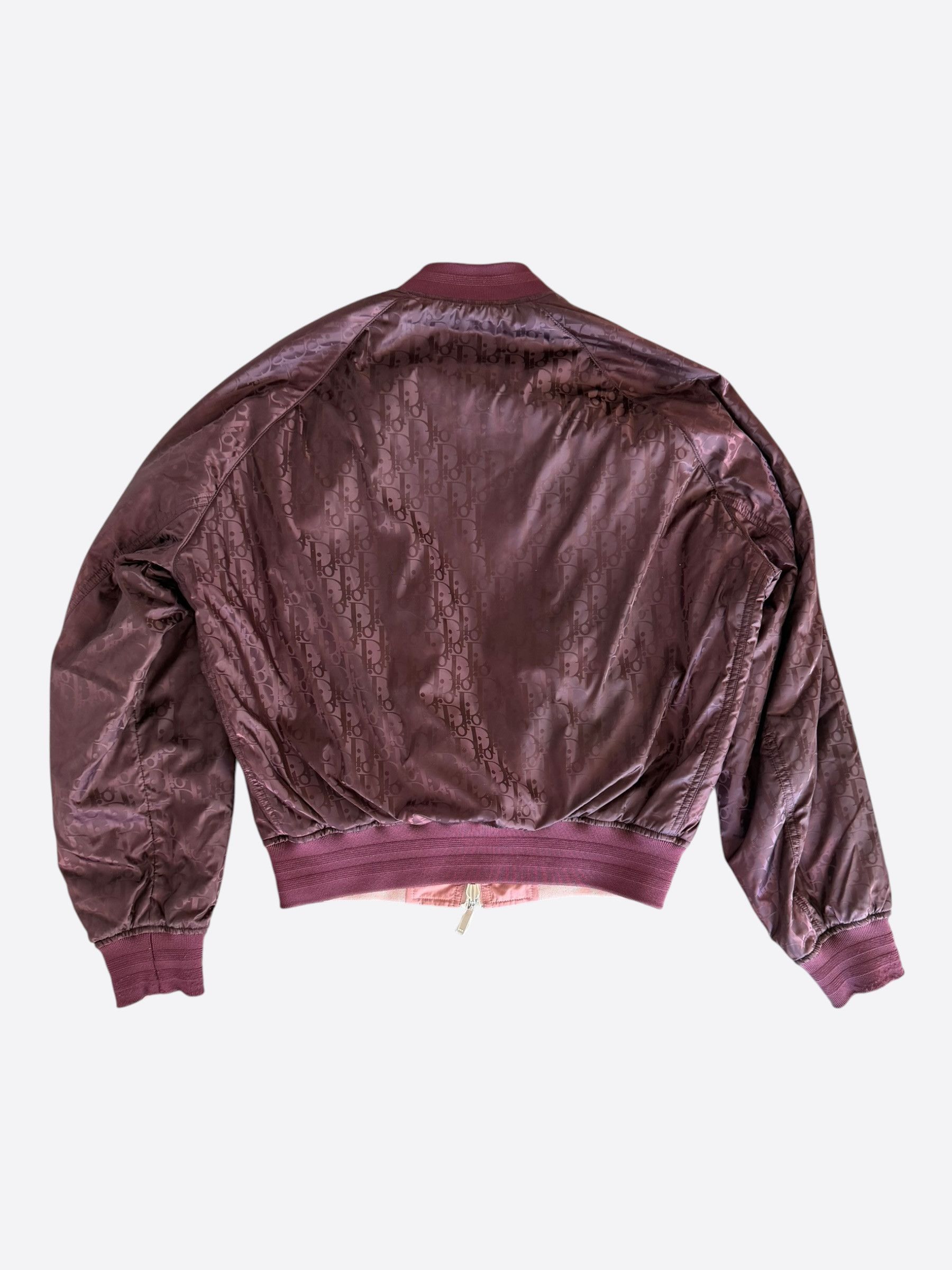 Dior Dior Burgundy Oblique Reversible Bomber Jacket Size US M / EU 48-50 / 2 - 3 Thumbnail