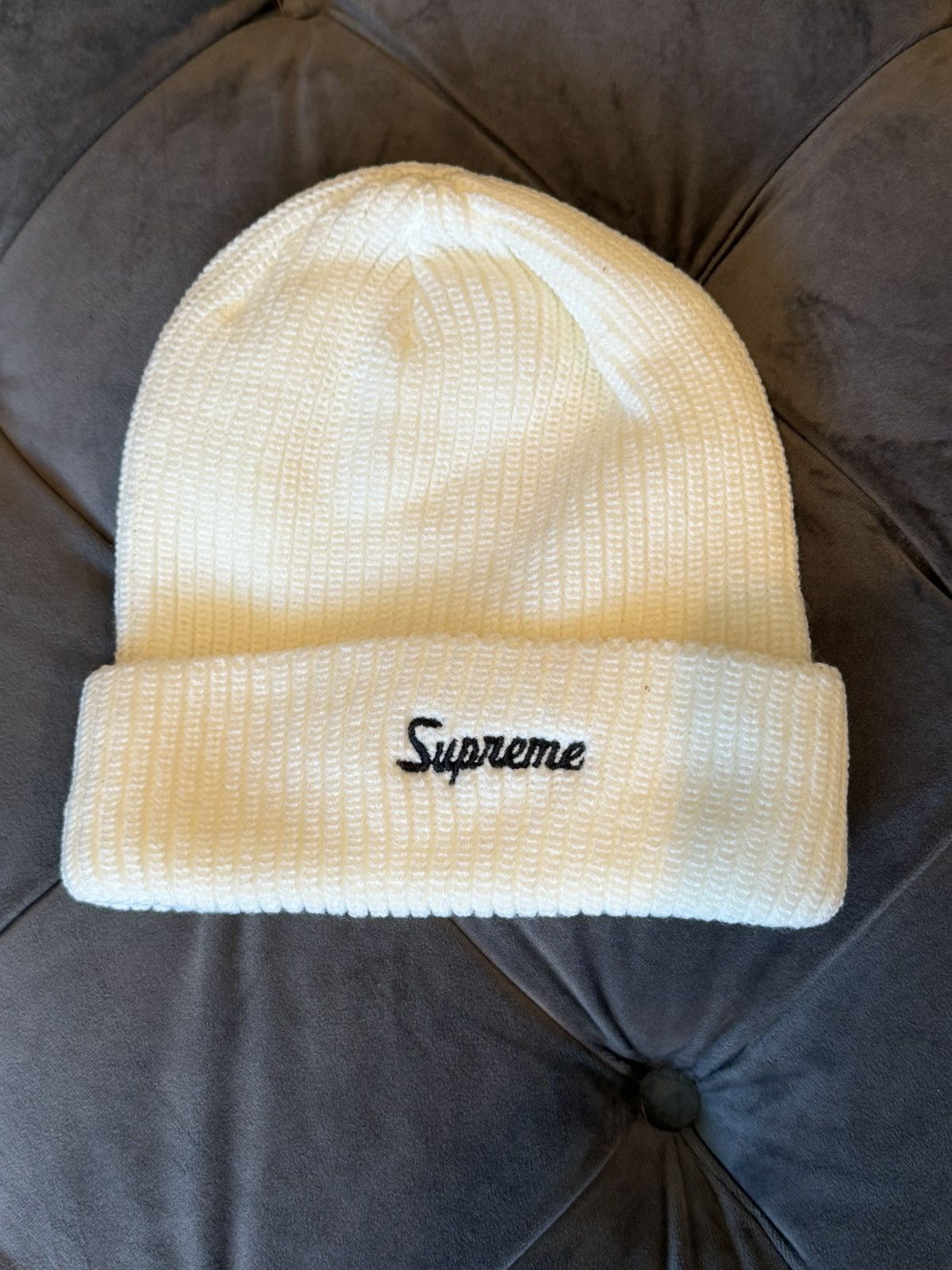 Streetwear × Supreme × Vintage Supreme Spyder Beanie Hat White