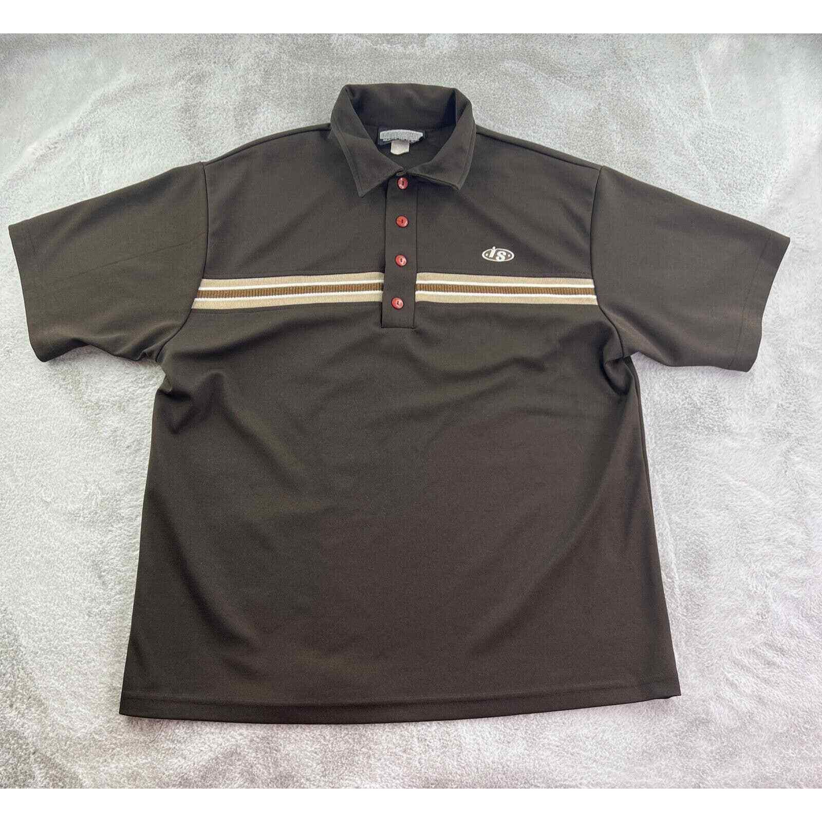 Vintage Vtg Interstate Polo Mens XXL Brown 90s Lowrider Old School ...