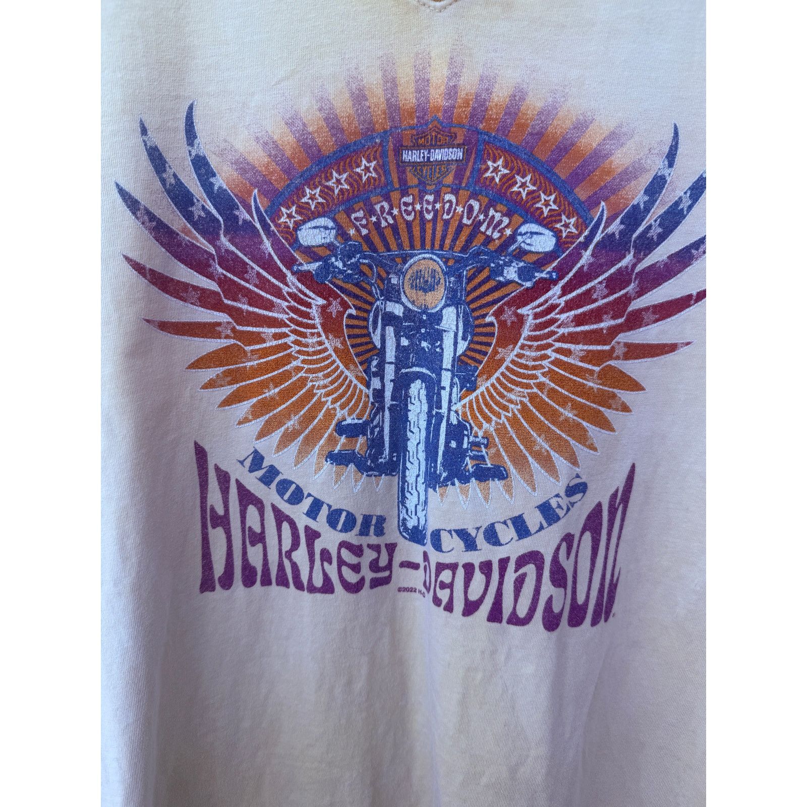 Harley Davidson Harley-Davidson Freedom Cycles V-Neck T Shirt Medium Size M / US 6-8 / IT 42-44 - 4 Thumbnail