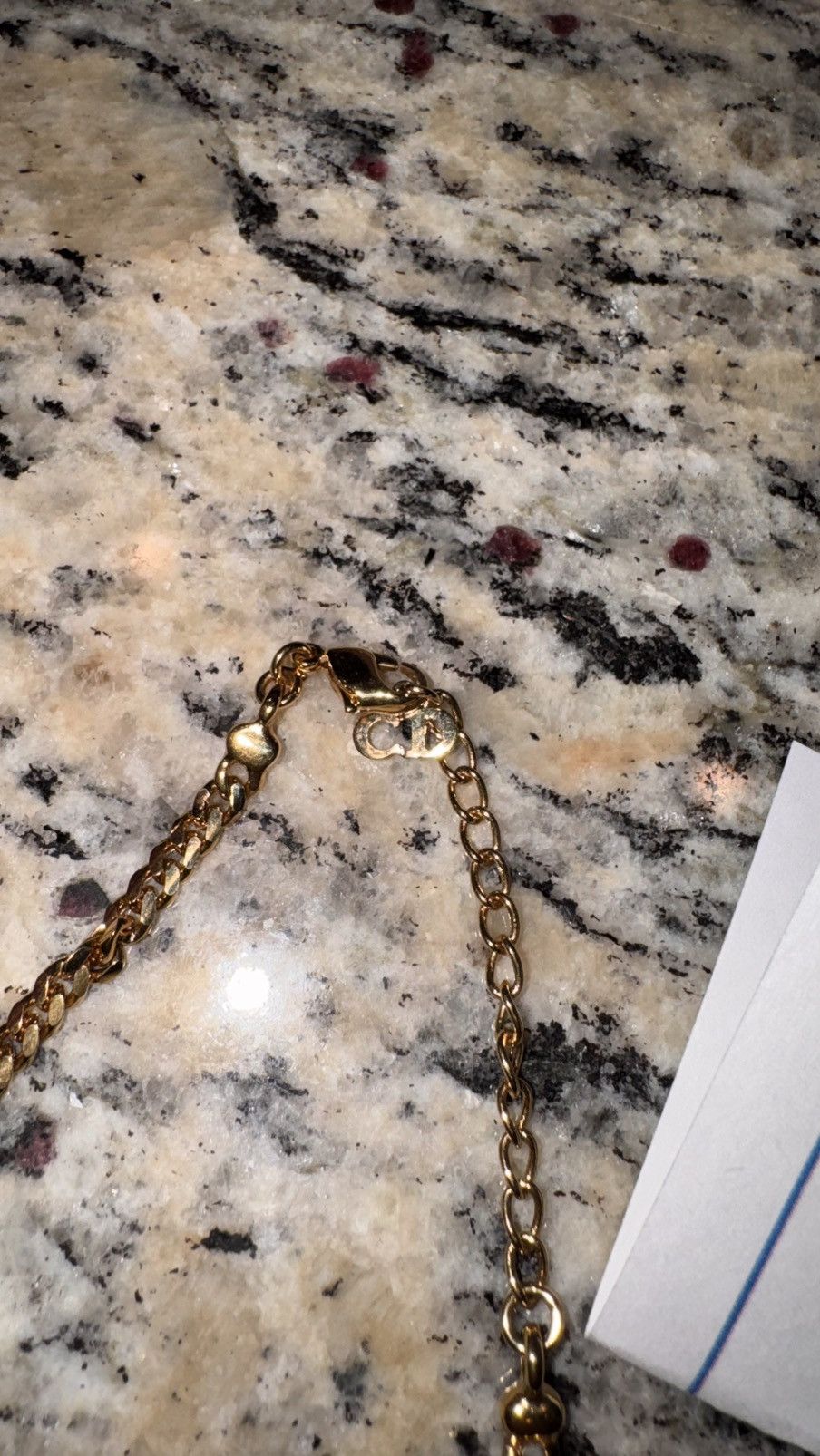 Dior AUTHENTIC CHRISTIAN DIOR GOLD NECKLACE Size ONE SIZE - 3 Thumbnail