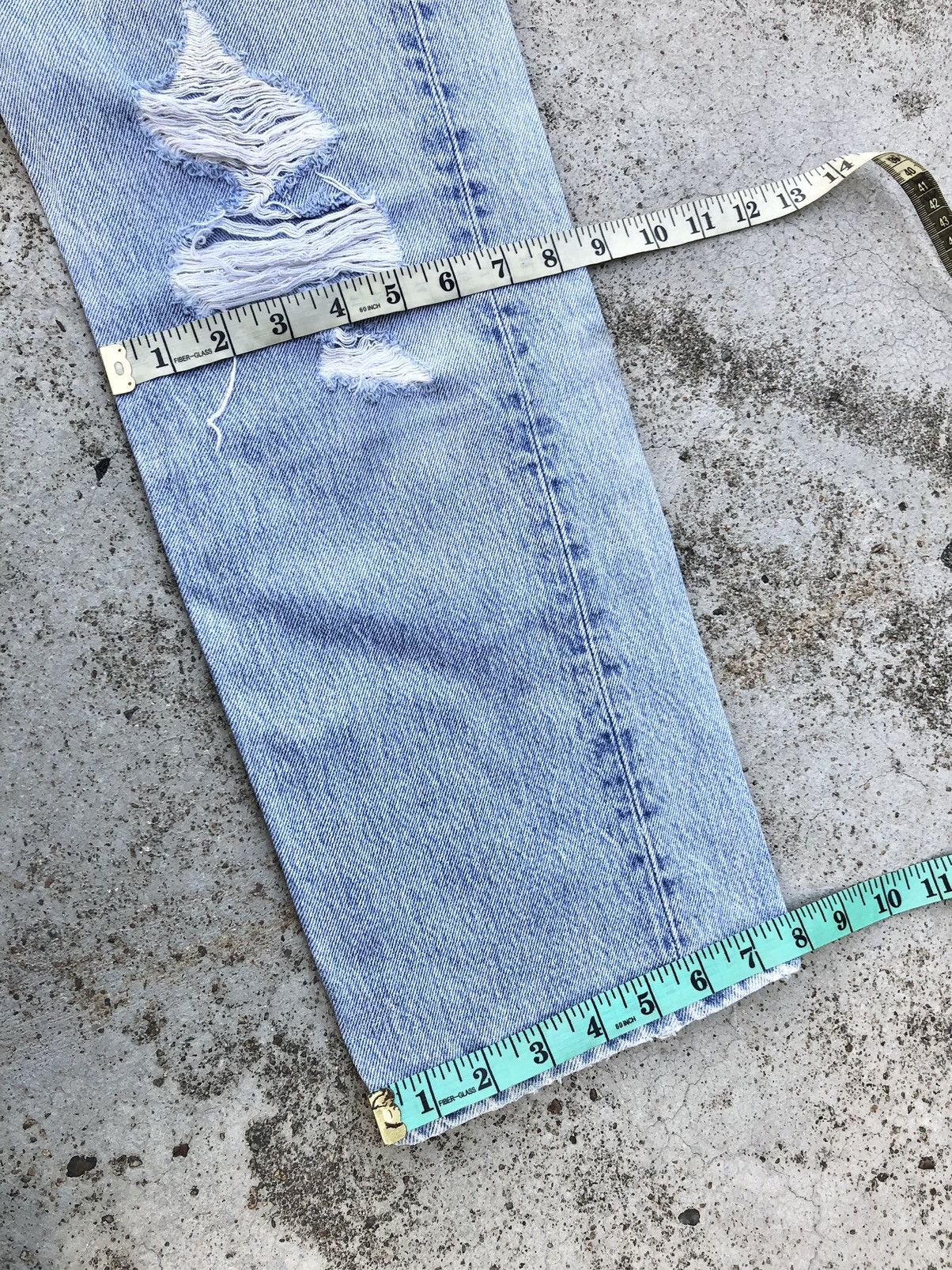 Levi's VINTAGE LEVIS 501 90s DISTRESSED DENIM Size US 30 / EU 46 - 10 Thumbnail