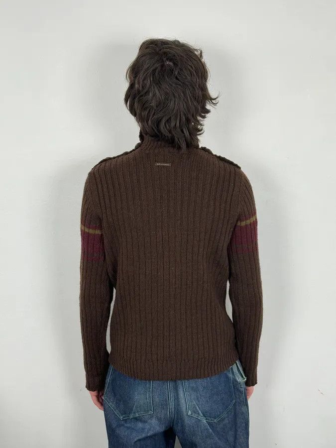 Dolce & Gabbana AW2006 Dolce & Gabbana Brown Wool Buttoned Military Naval Wool Sweater Size US M / EU 48-50 / 2 - 3 Thumbnail