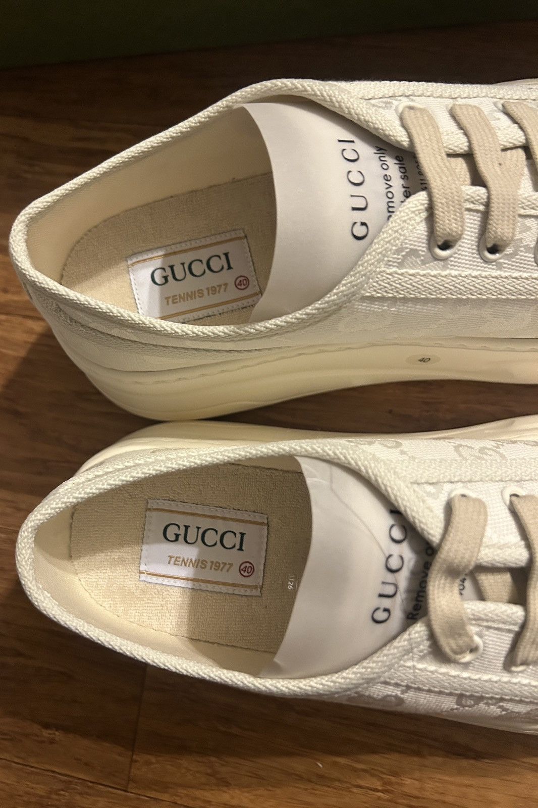 Gucci Gucci Tennis 1977 GG Logo Embroidery Sneaker Great White Size US 10 / IT 40 - 8 Thumbnail