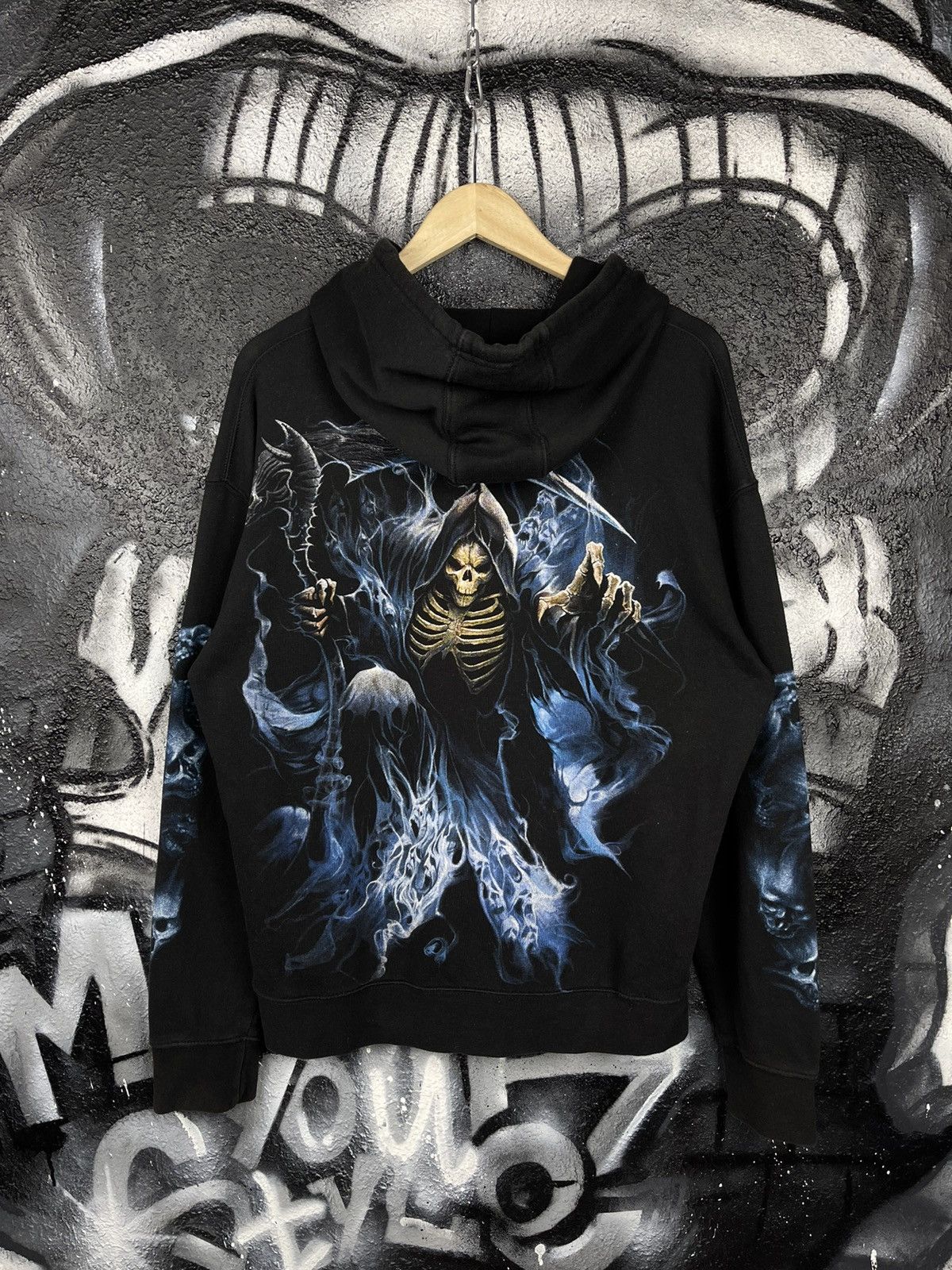 Other Spiral Direct Skull Big Logo Black Hoodie Men’s Size M Size US M / EU 48-50 / 2 - 7 Thumbnail