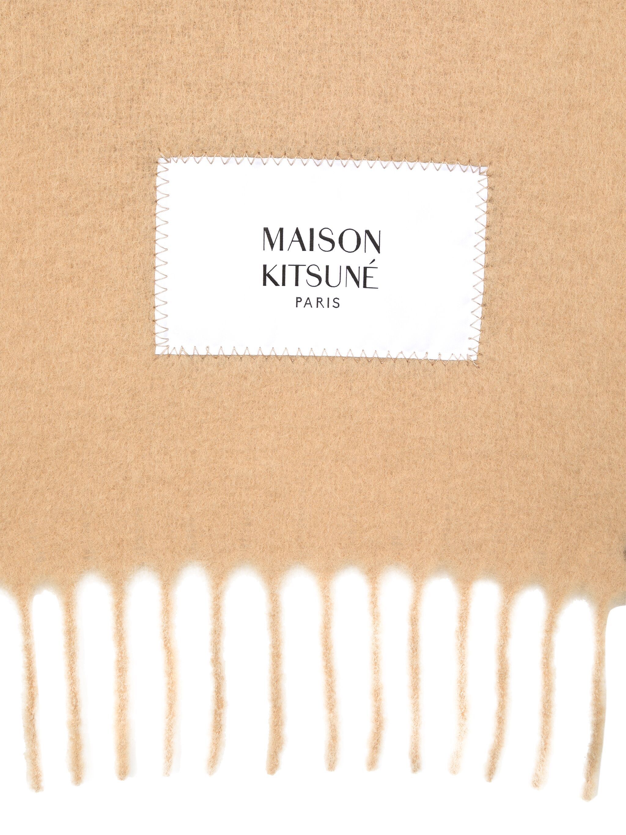 Maison Kitsune o1s22i1n1124 Size: OS / Alpaca Wool Scarf in Beige Size ONE SIZE - 2 Thumbnail