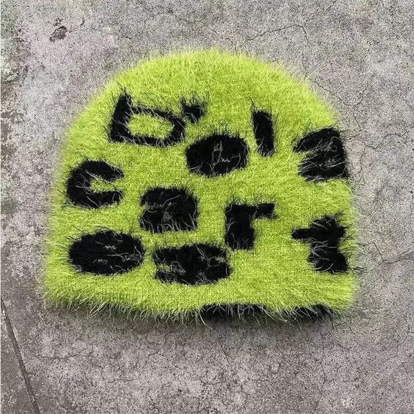 Japanese Brand Aesthetic Rabbit Fur Hat Beanie Unisex Size ONE SIZE - 1 Thumbnail