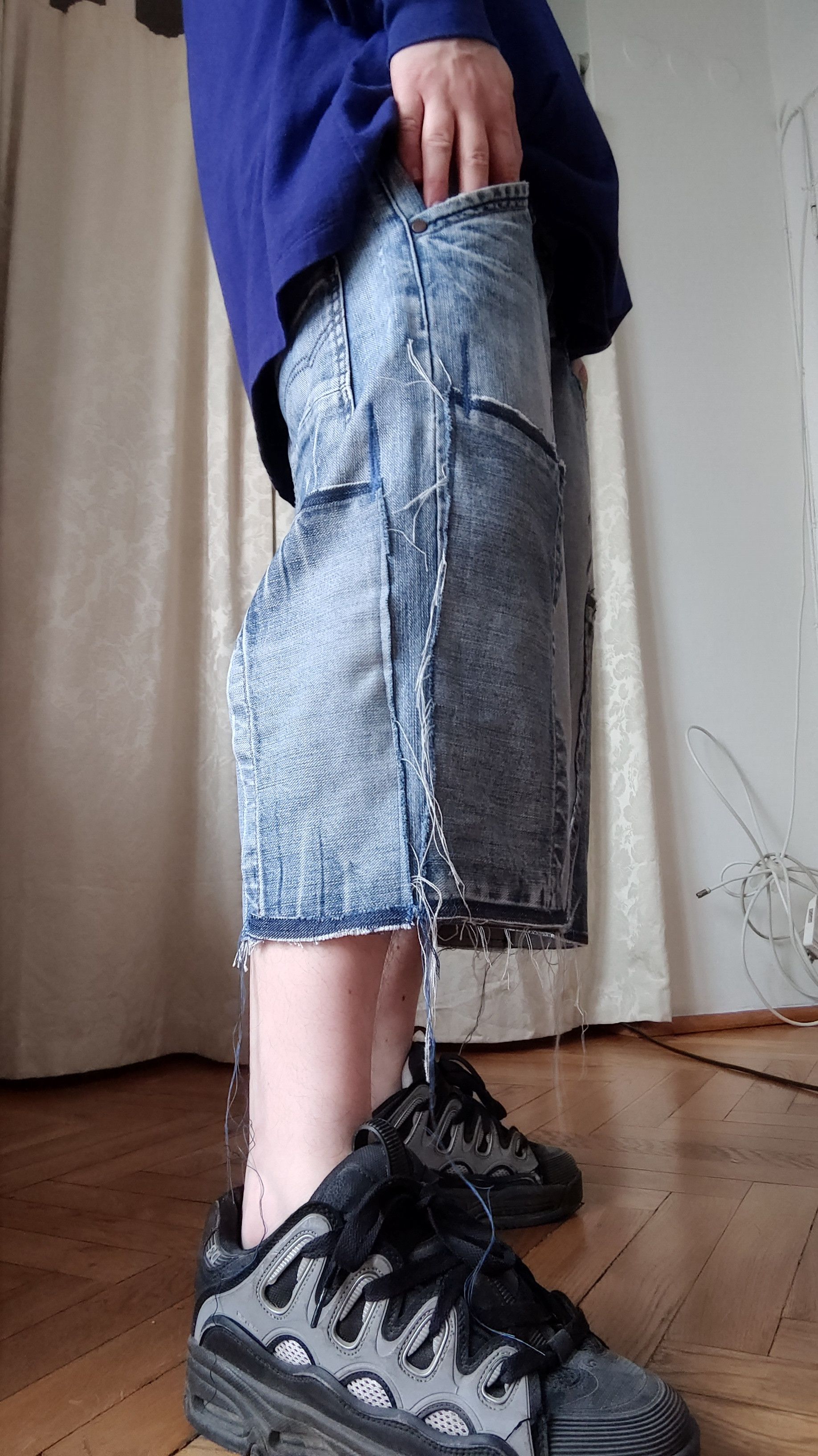 Japanese Brand × Vintage Custom Reworked Shorts Pants Reconstruct Loose Grunge Baggy Size US 33 - 8 Thumbnail