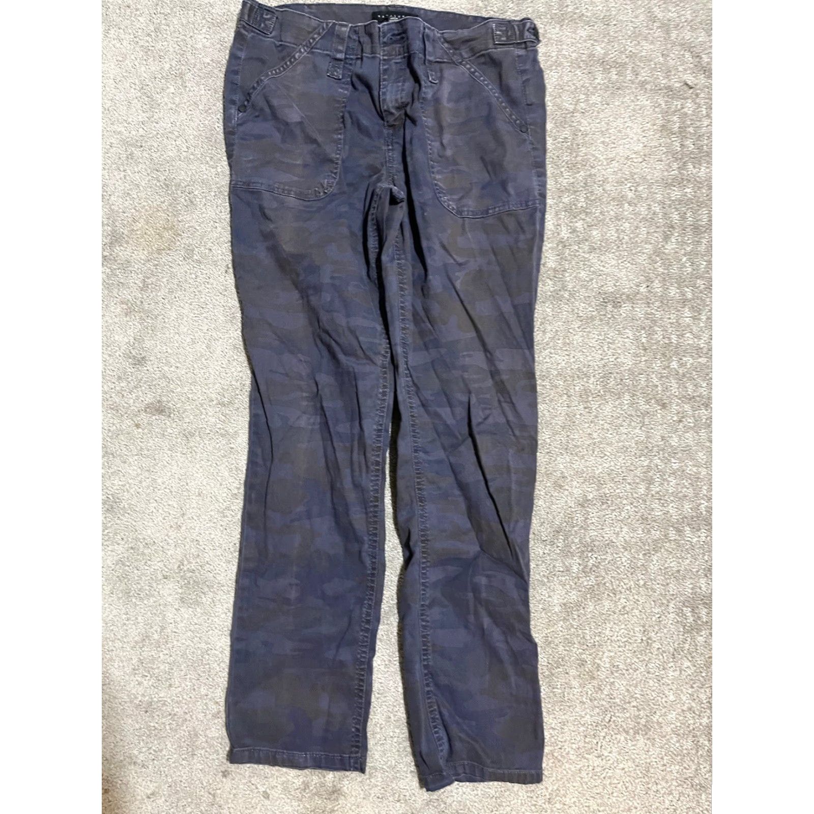 Sanctuary Sanctuary Pants Women Cropped Cropped Jogger Pants Military Army Camo Camouflage Cotton 28 Blue Regular Style Size 28" / US 6 / IT 42 - 2 Thumbnail