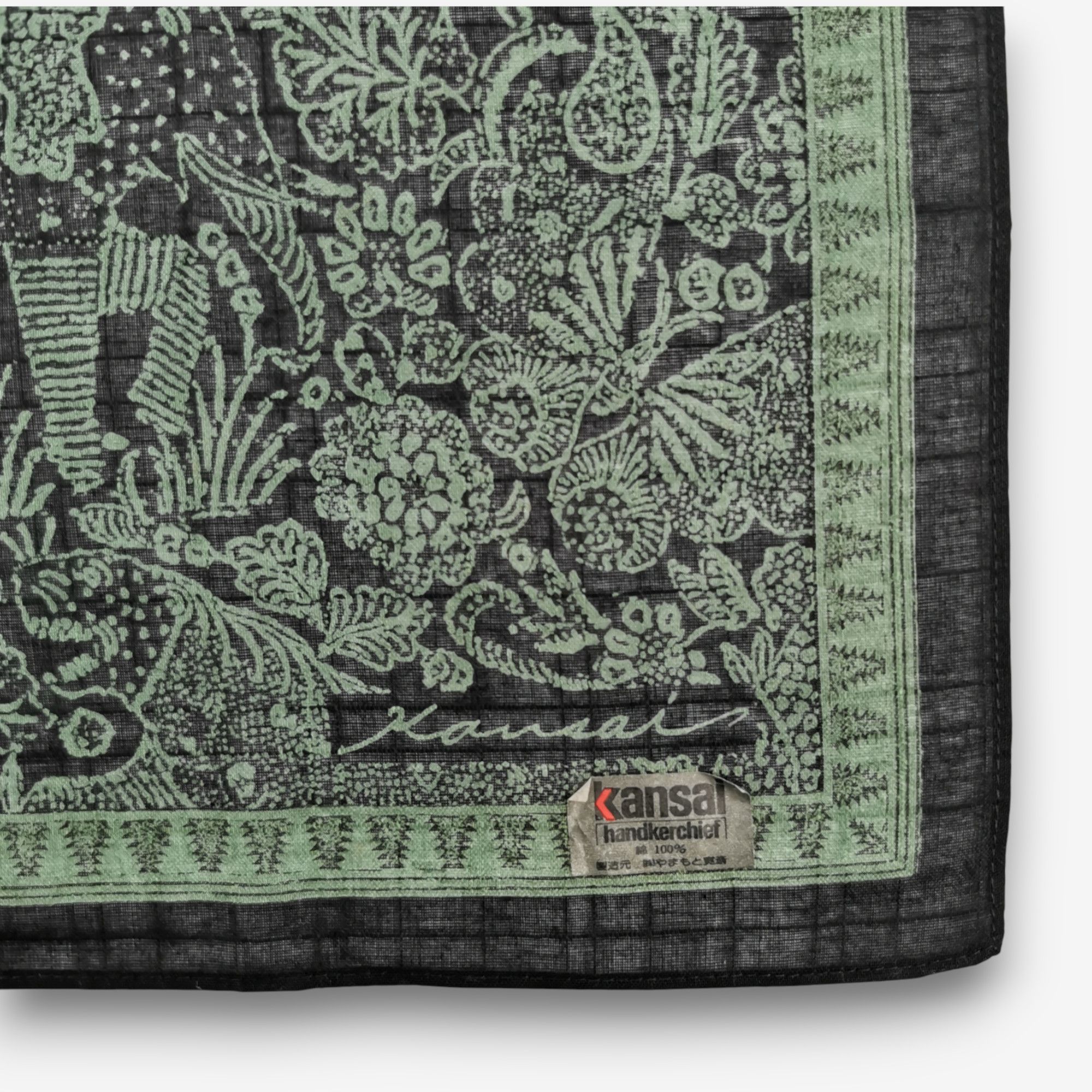 Kansai Yamamoto Vintage Kansai Handkerchief Pocket Square Bandana Size ONE SIZE - 3 Thumbnail