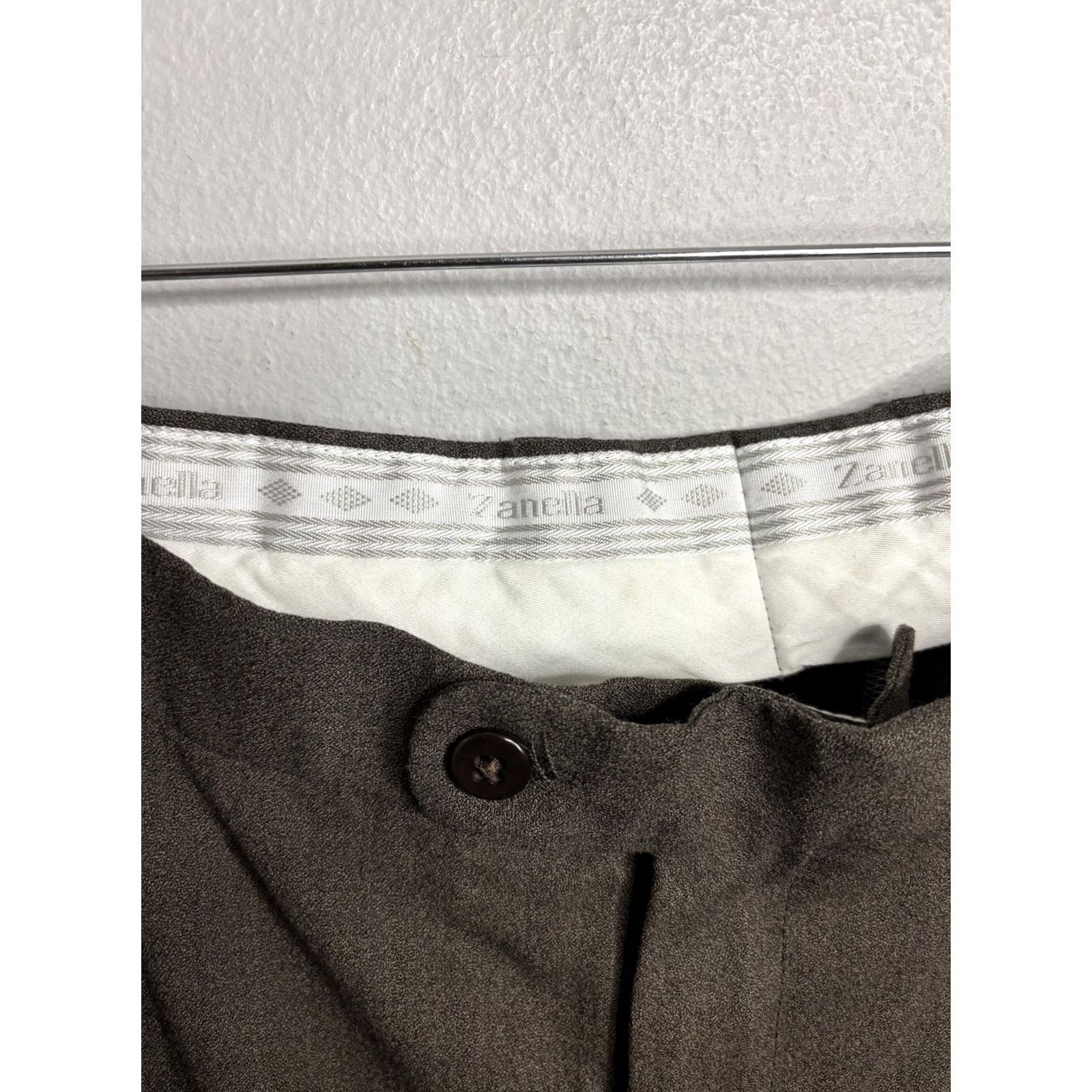 Zanella Zanella Pants Mens 38 Brown Wool Pleated Dress Trouser Italy Nordstrom Size US 38 / EU 54 - 3 Thumbnail