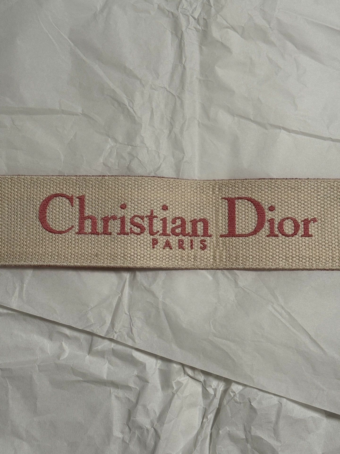 Dior Dior Pink Canvas Leather Ends Strap Size ONE SIZE - 3 Thumbnail