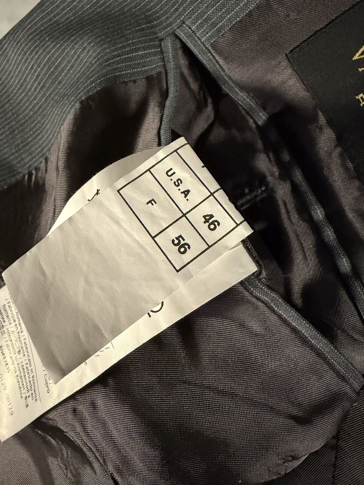 Valentino Valentino Roma Men’s 2 Button Grey Blazer Pinstripe Size 46R Size 46R - 6 Thumbnail