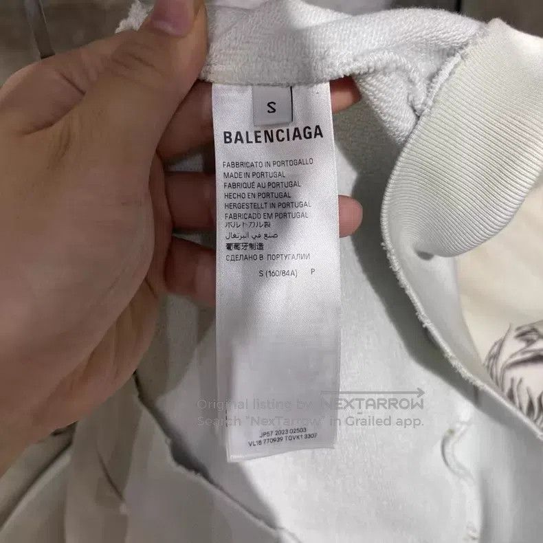 Balenciaga Balenciaga Distressed Doodle Patterned Jacket Size US S / EU 44-46 / 1 - 4 Thumbnail