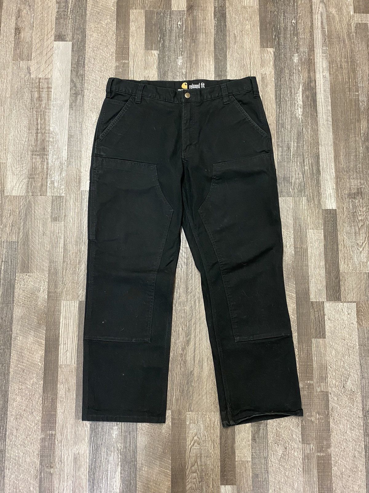 Carhartt × Vintage Vintage Black Carhartt Double Knee Carhartt Pants Size US 36 / EU 52 - 1 Thumbnail