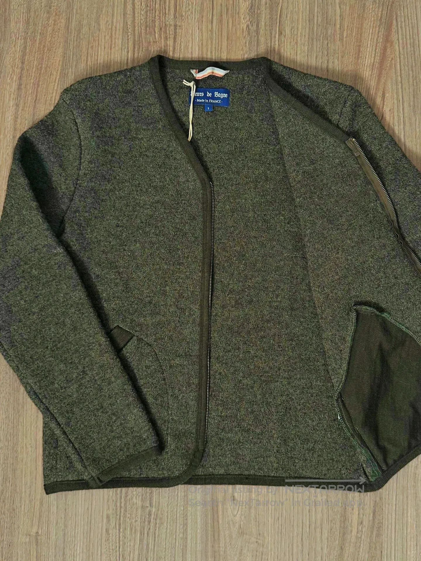 Other Fleurs De Bagne Collarless Wool Vintage Sweater. Size US S / EU 44-46 / 1 - 2 Thumbnail