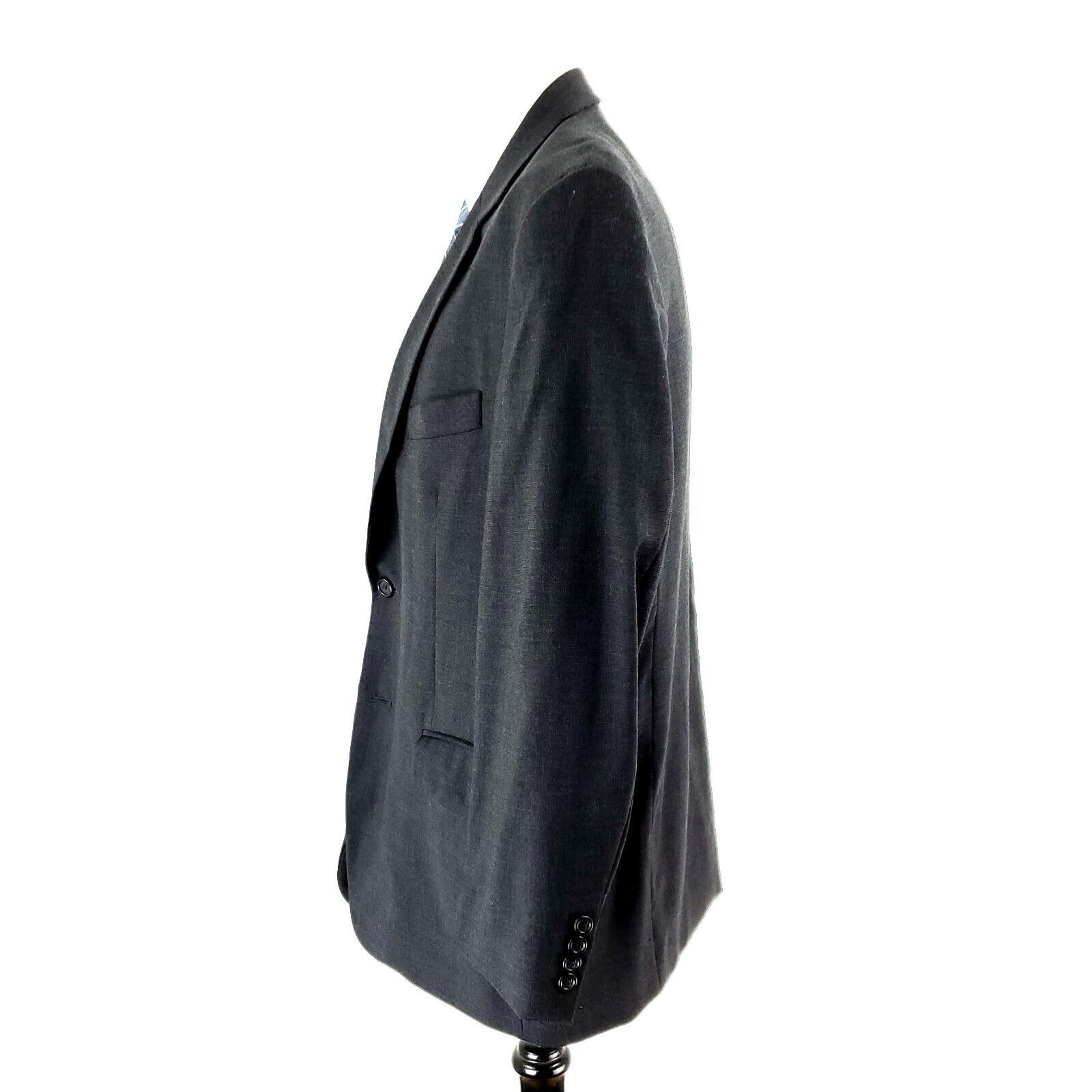 Pronto Uomo Pronto Uomo Lessona Super 100s Wool 2 Button Blazer 42R Gray Size 42R - 4 Thumbnail