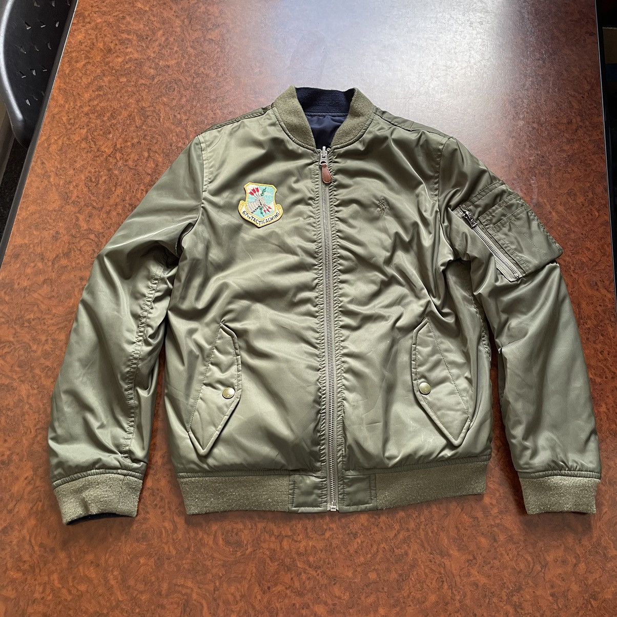 RRL REVERSIBLE BOMBER JACKET MA-1 Polo Ralph Lauren Bomber ma1 prl